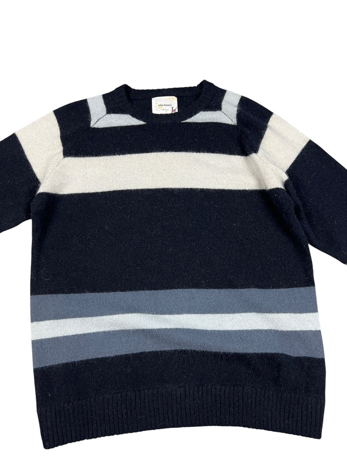 Japanese Brand × Vintage × WHIZ LIMITED Vintage Whiz Limited Stripes Mohair Sweater Size US L / EU 52-54 / 3 - 4 Thumbnail
