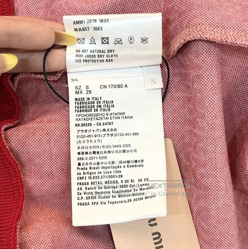 Miu Miu Miu Miu Red Cotton Blend Women's Cardigan . Size S / US 4 / IT 40 - 8 Thumbnail