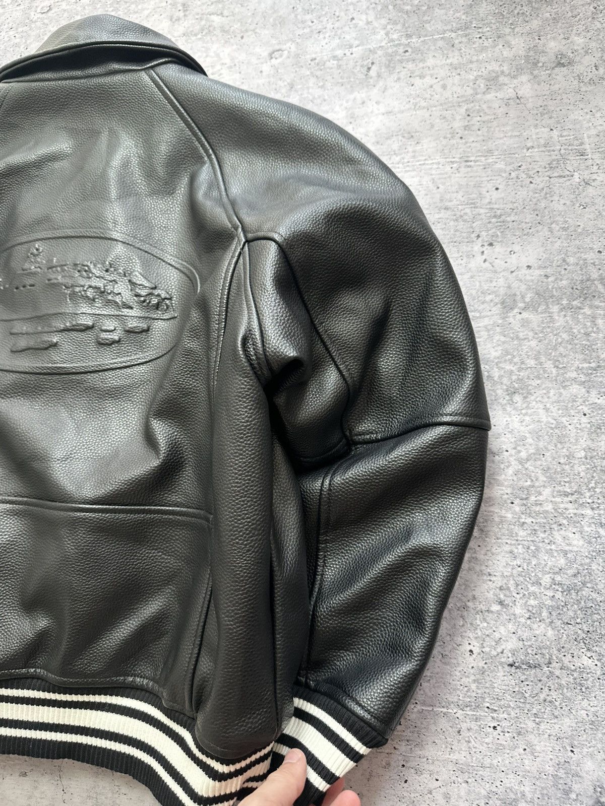Corteiz Corteiz RTW Da Skydive Y2K Leather Casual Jacket Bomber Size US XL / EU 56 / 4 - 11 Thumbnail