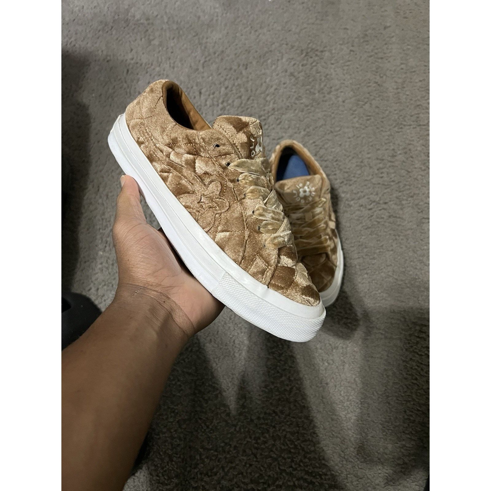 Converse All Star Golf Le Fleur Ox Velvet Sneaker Shoe Brown Sugar Sz M/10 -W/12 A Grown Up GOLF le FLEUR* Collection in Rich Velvet by Tyler  main image 3