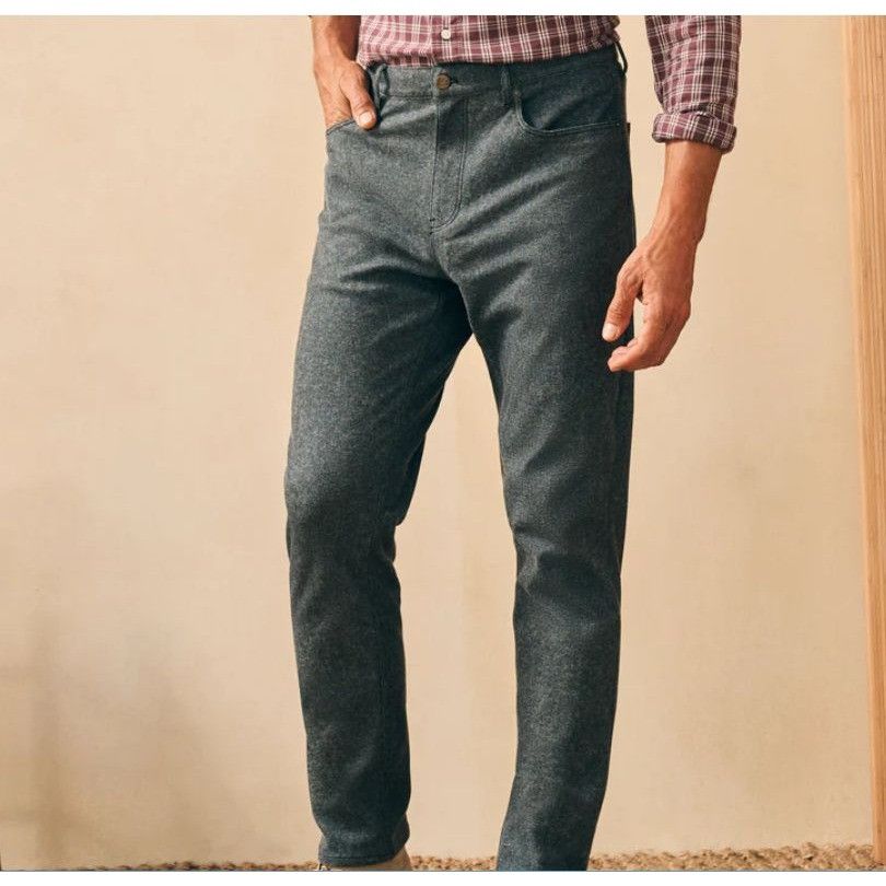 Faherty Knit Flannel 5-Pocket Mens Pants NWT - MSRP $198 Siz