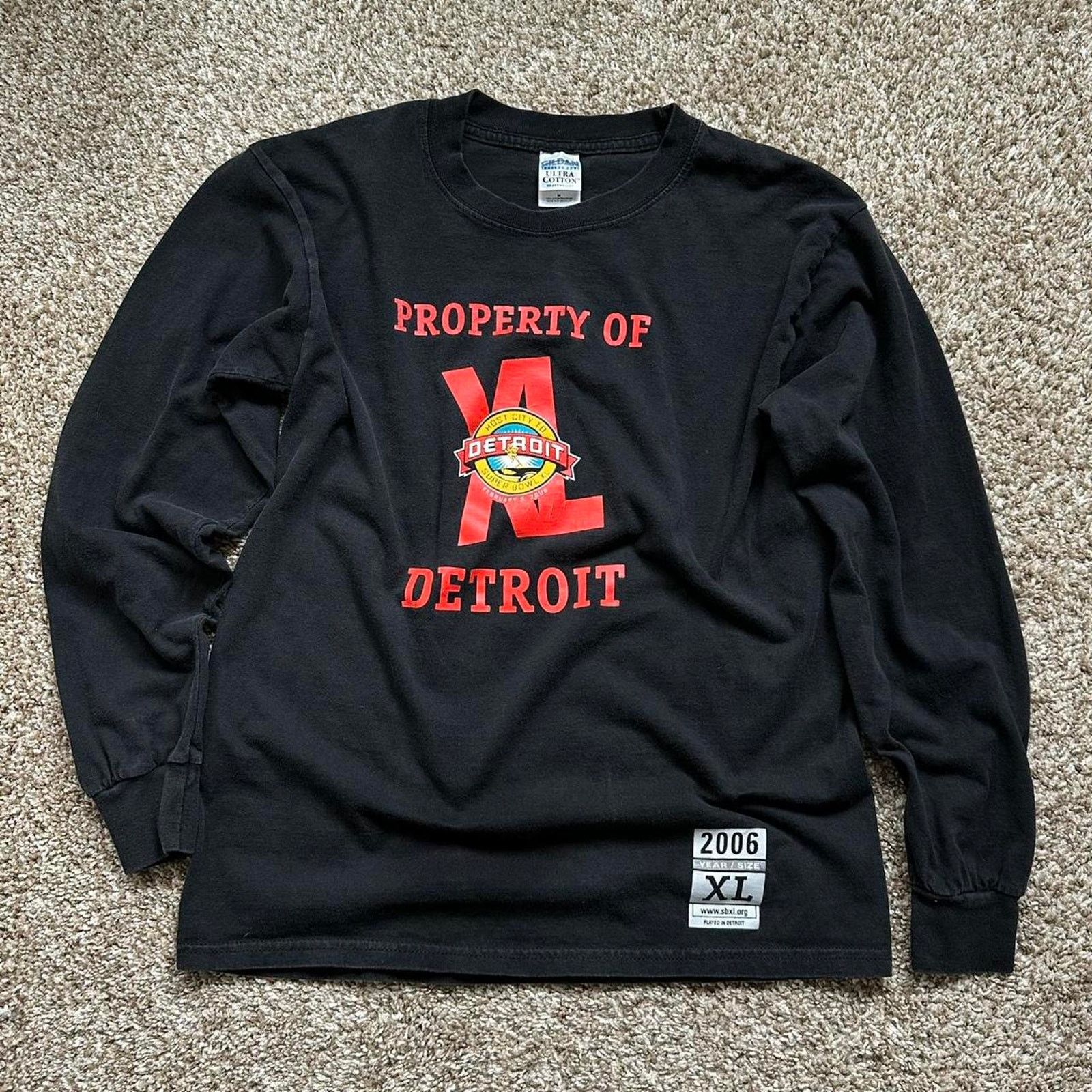 Vintage Vintage 2006 Detroit Property of Super Bowl Longsleeve Shirt Size US M / EU 48-50 / 2 - 1 Thumbnail