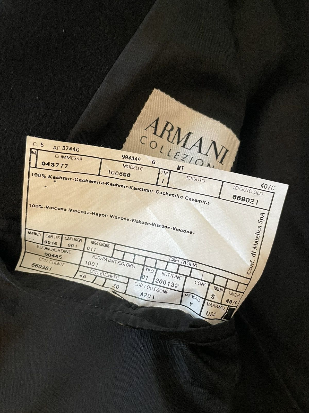 Armani Collezioni Cashmere Sport Coat Size 40S - 7 Thumbnail