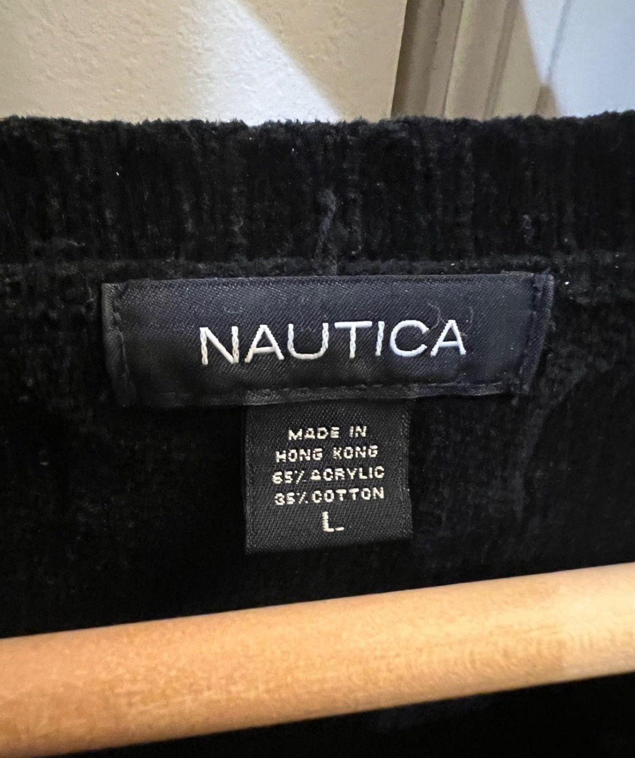 Nautica Nautica Black Essential Crewneck Sweater Soft Cotton Blend Size US L / EU 52-54 / 3 - 3 Thumbnail