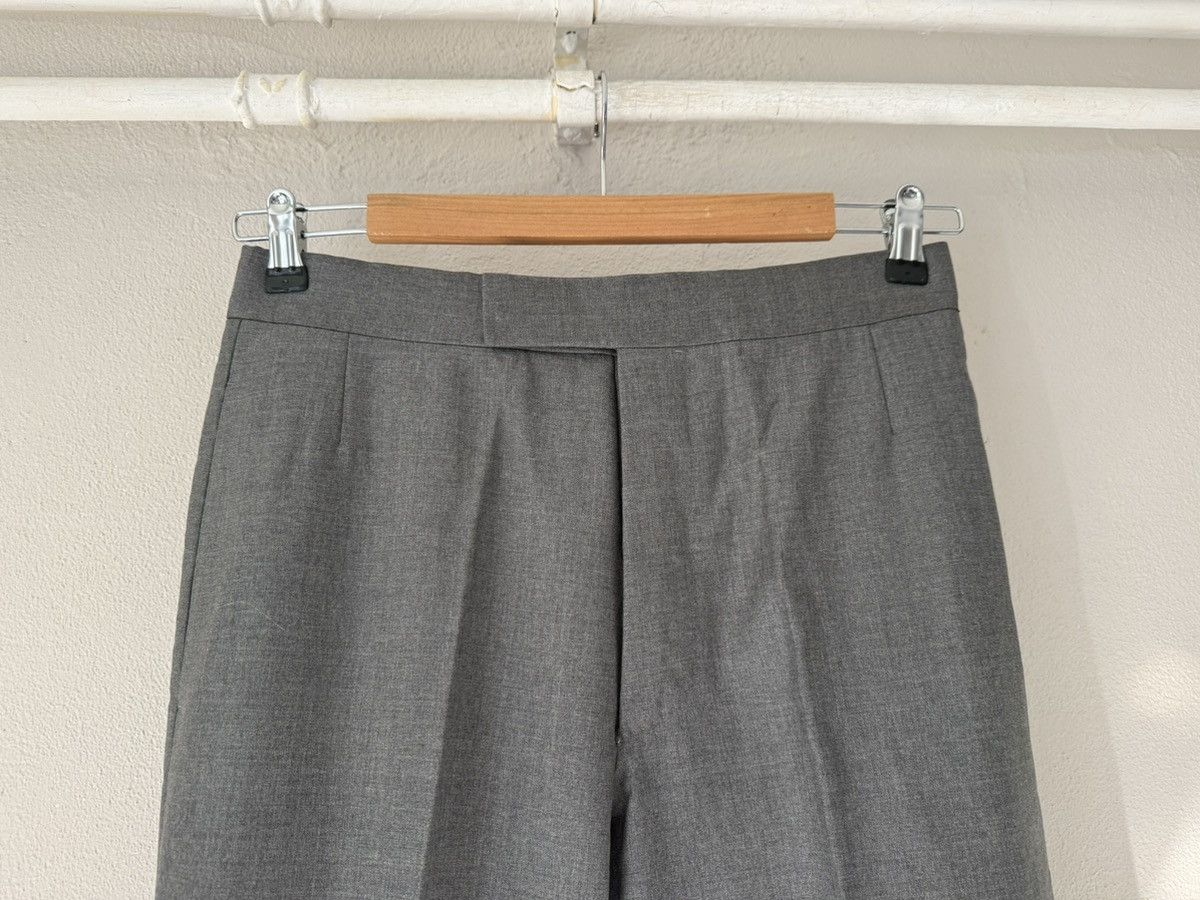 Thom Browne Runway Sample - Grey Wool Tailored Trousers with Cuffed Hem Size US 30 / EU 46 - 2 Thumbnail
