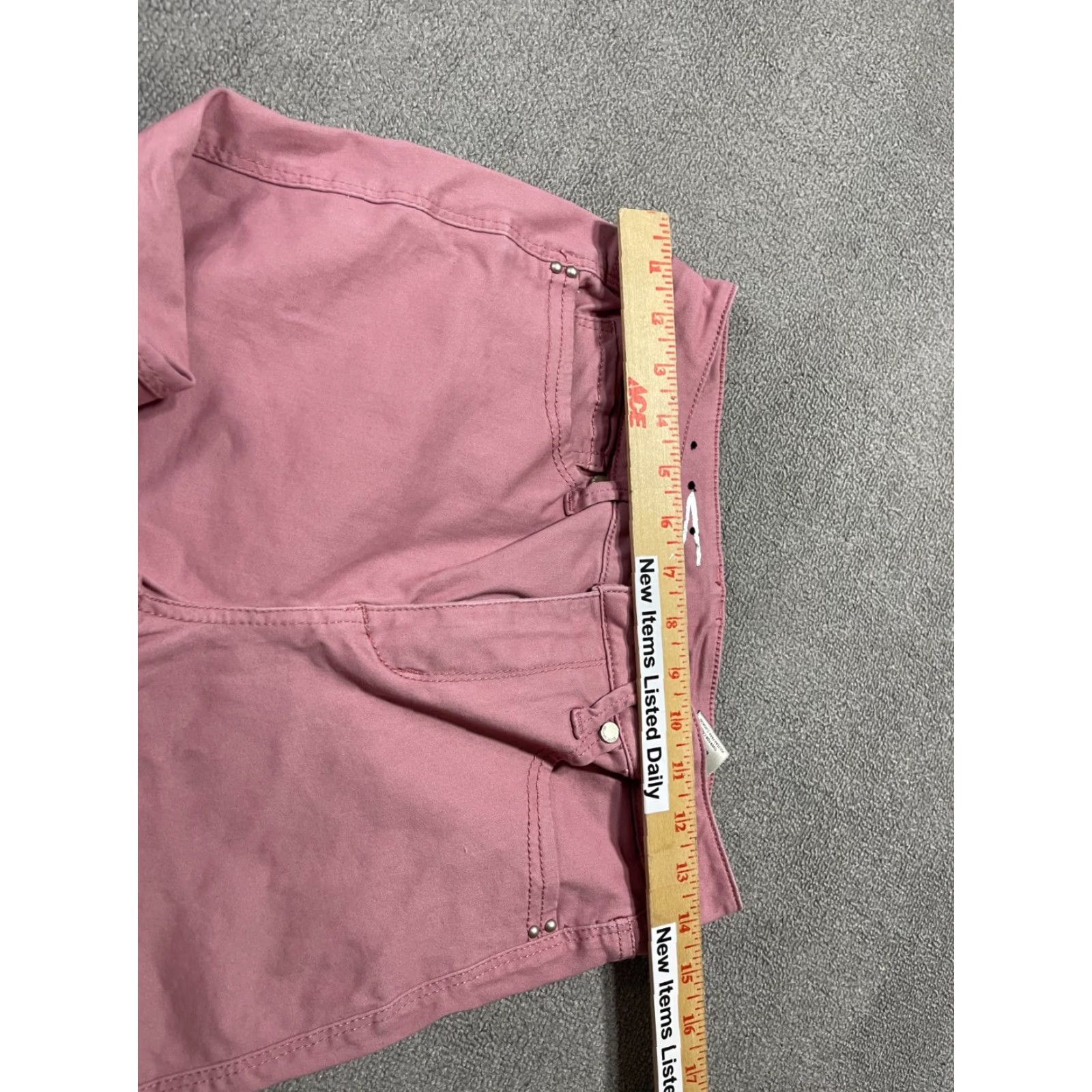 Vintage Seven7 Pants Womens Size 4 Pink High Rise Skinny Denim Jeans Crop Ankle Modern Classic Womens Size 27" / US 4 / IT 40 - 3 Thumbnail