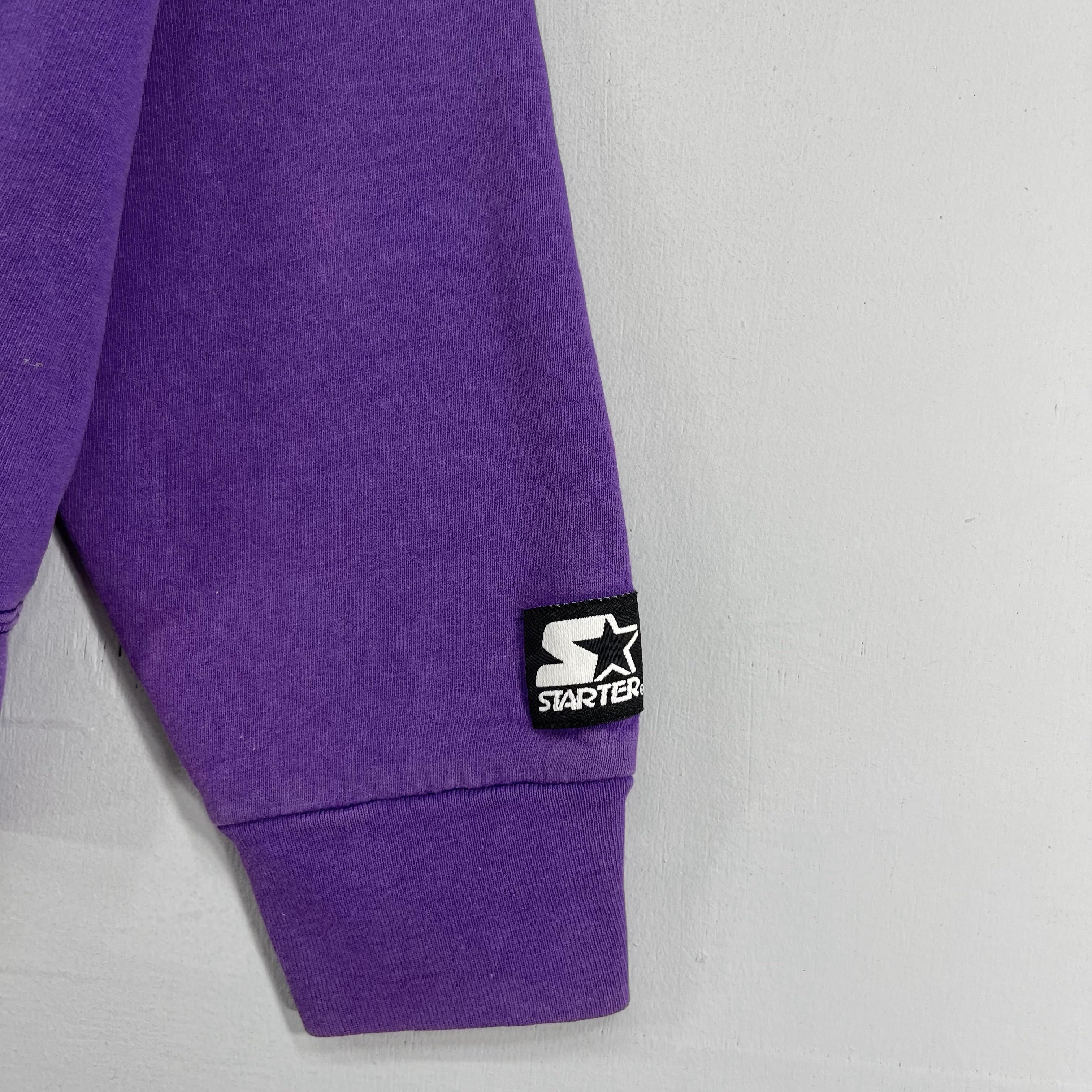 NFL × Starter × Vintage Vintage Minnesota VIKINGS Spellout Printed Nfl Sweatshirt Size US XL / EU 56 / 4 - 3 Thumbnail