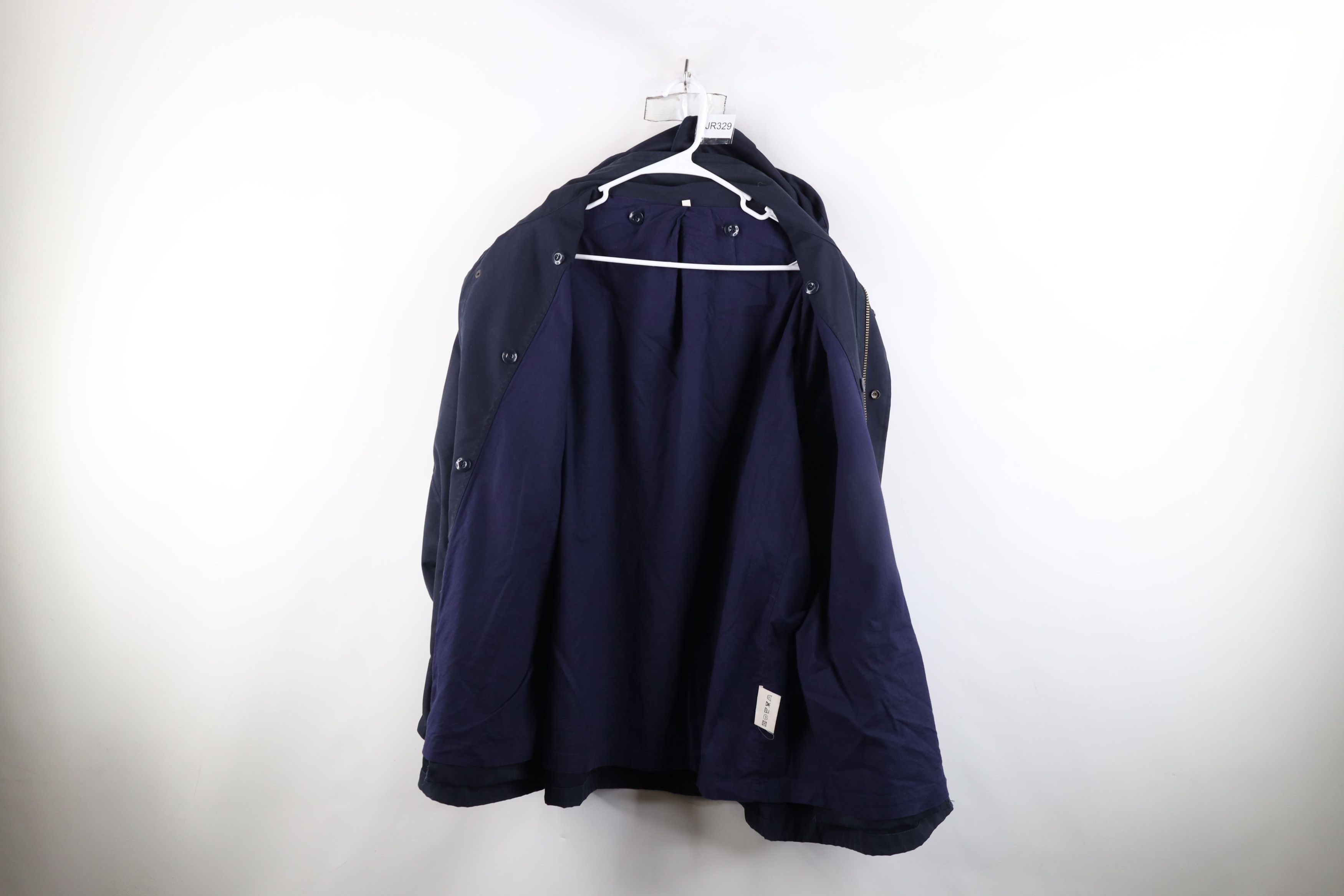 Vintage Vintage 90s German Military Hooded Parka Jacket Coat Blue Size US XL / EU 56 / 4 - 9 Thumbnail