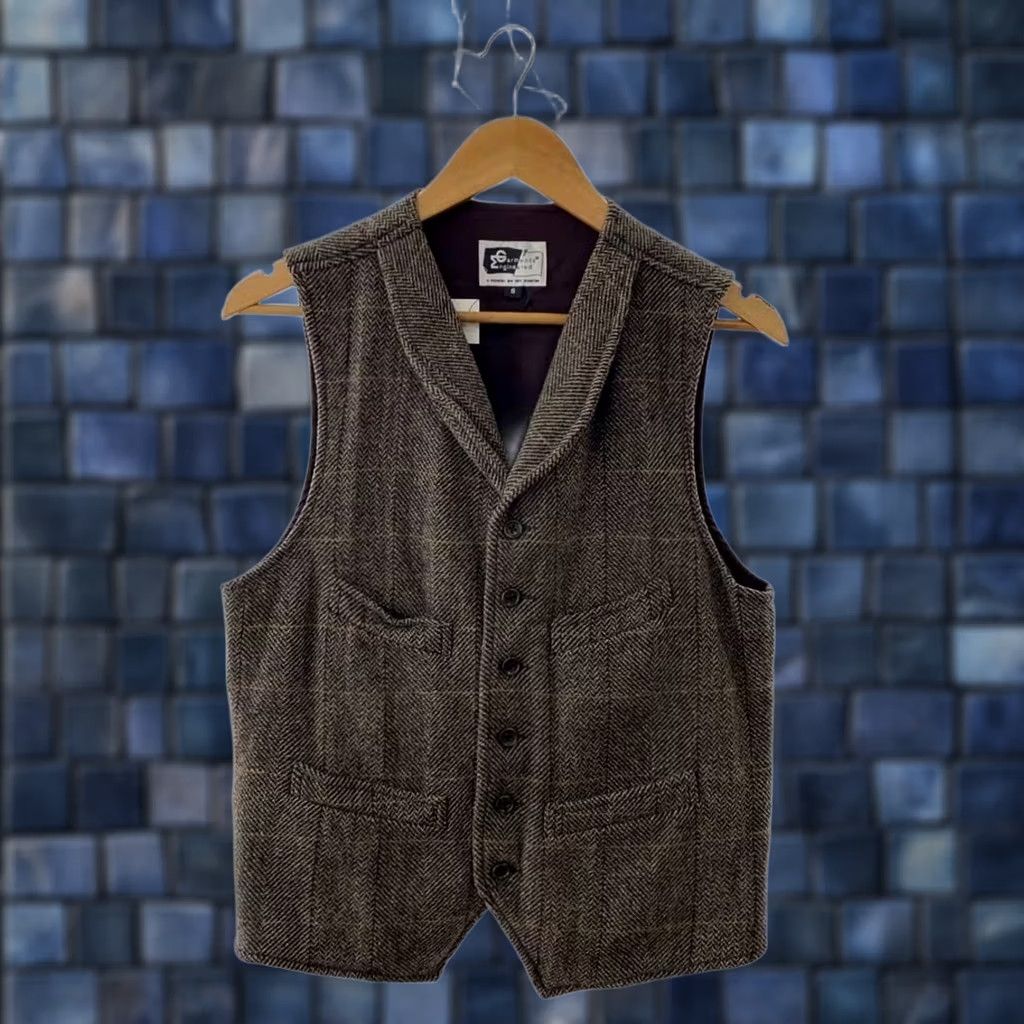 Engineered Garments Engineered Garments Vest Wool Brown Check Size S Casual Wool Vest Mens Regular Short Jacket/Coat Length Button Closure Size US S / EU 44-46 / 1 - 1 Thumbnail