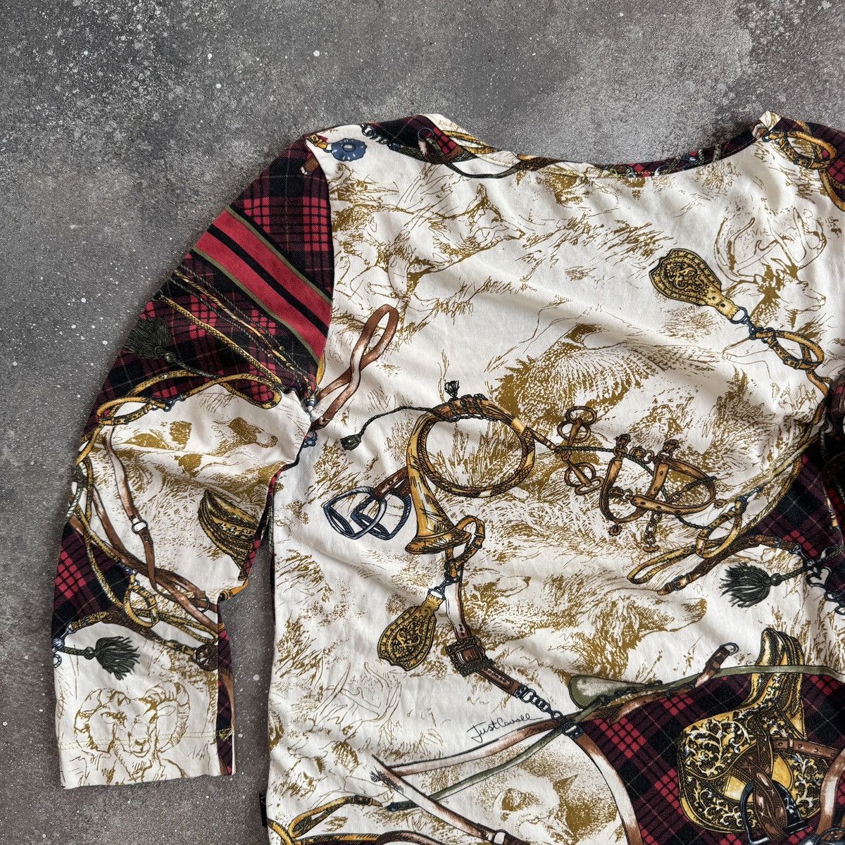 Roberto Cavalli Just Cavalli by Roberto Cavalli Vintage Y2K 3/4 Sleeve Top Size M / US 6-8 / IT 42-44 - 12 Thumbnail