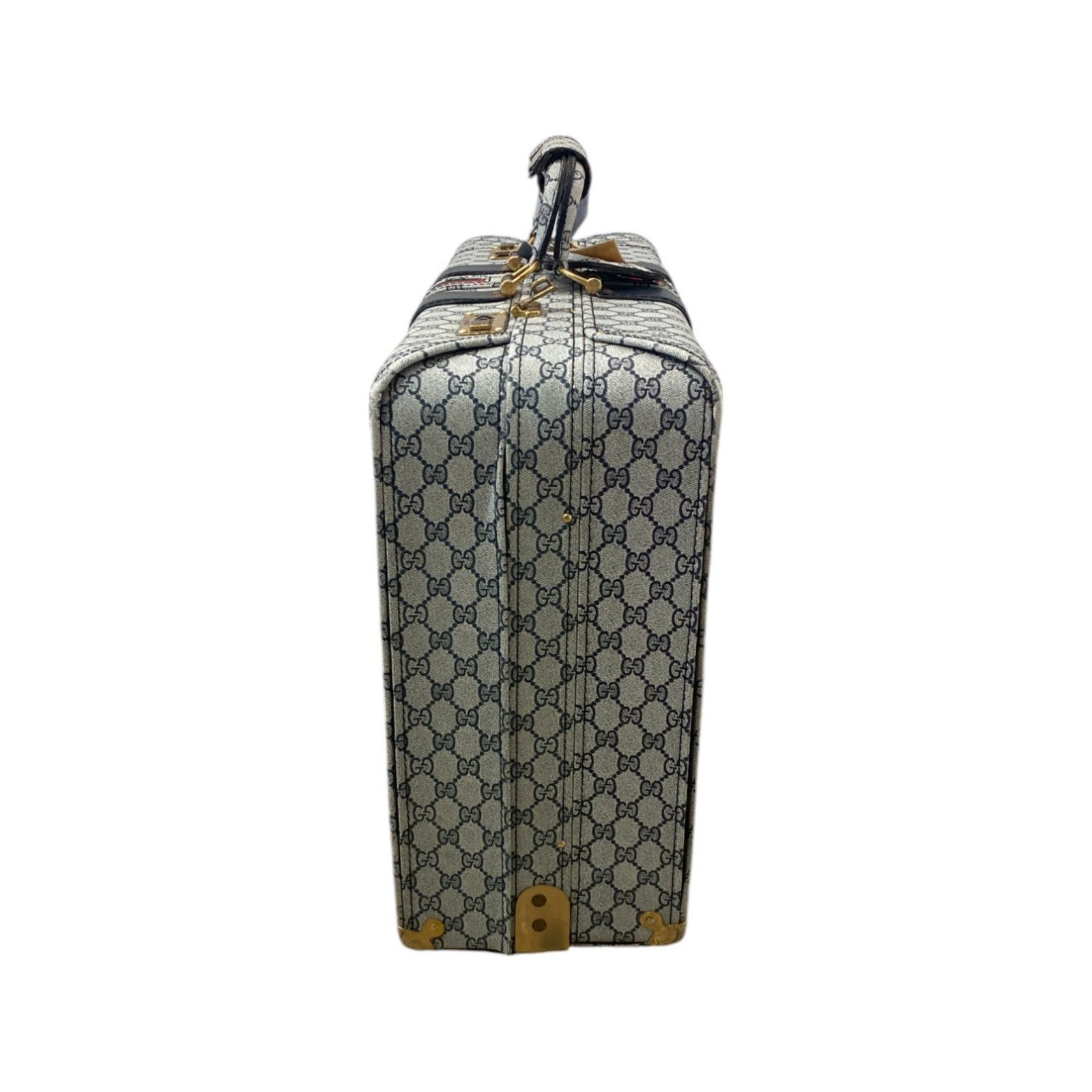 Gucci 1970s Monogram Webstripe Gray Suitcase Size ONE SIZE - 4 Thumbnail