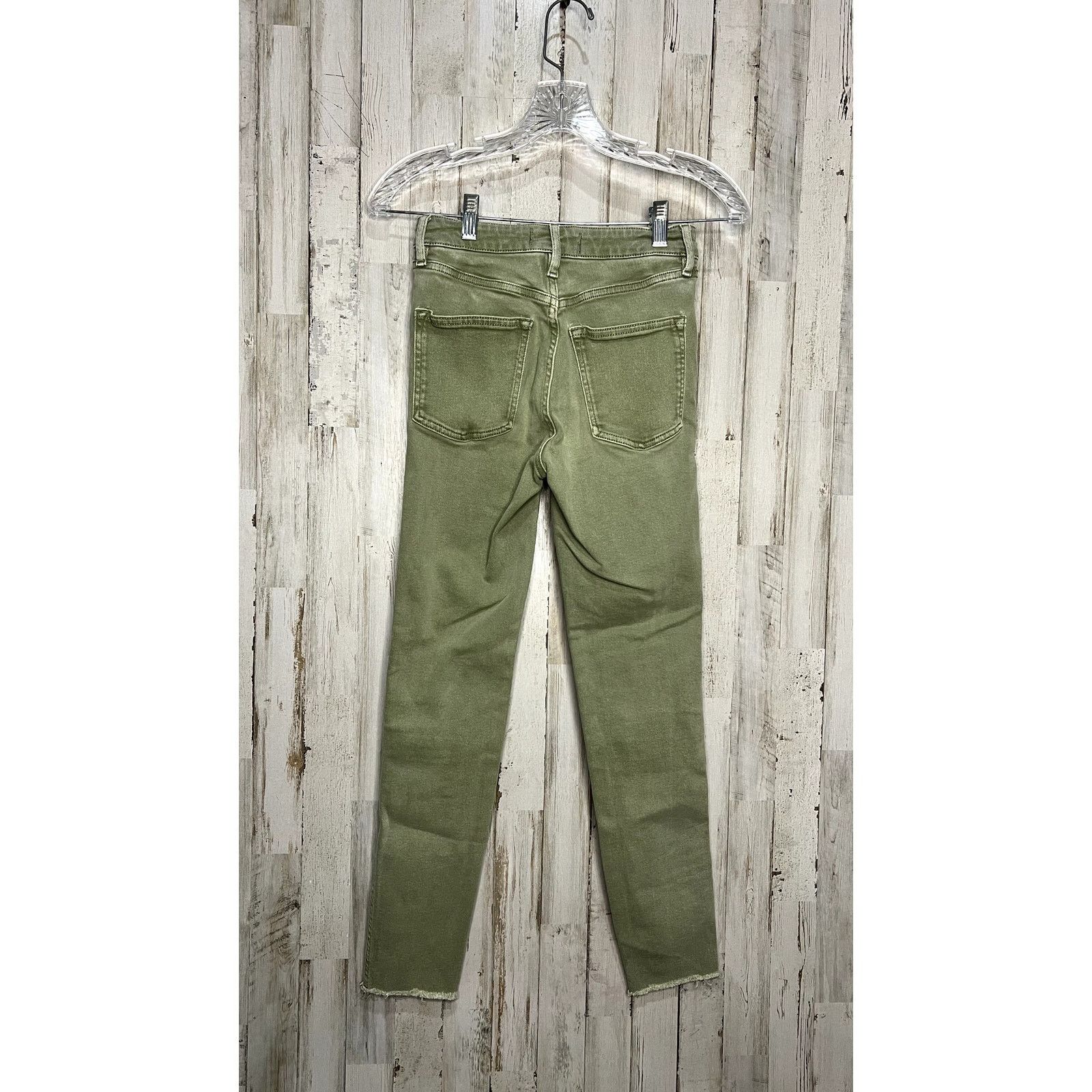 Free People We the Free Women's Green Skinny Jeans Size 26 High-Rise Size 26" / US 2 / IT 38 - 3 Thumbnail