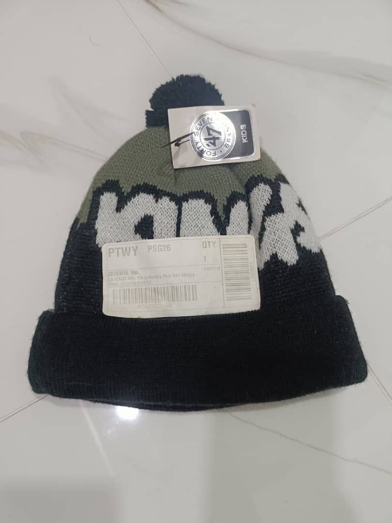 47 Brand × NHL × elvira.in.net NWT!! LA KINGS NHL Youth Underdog Pom Knit Beanie Snow Hat Size ONE SIZE - 2 Thumbnail