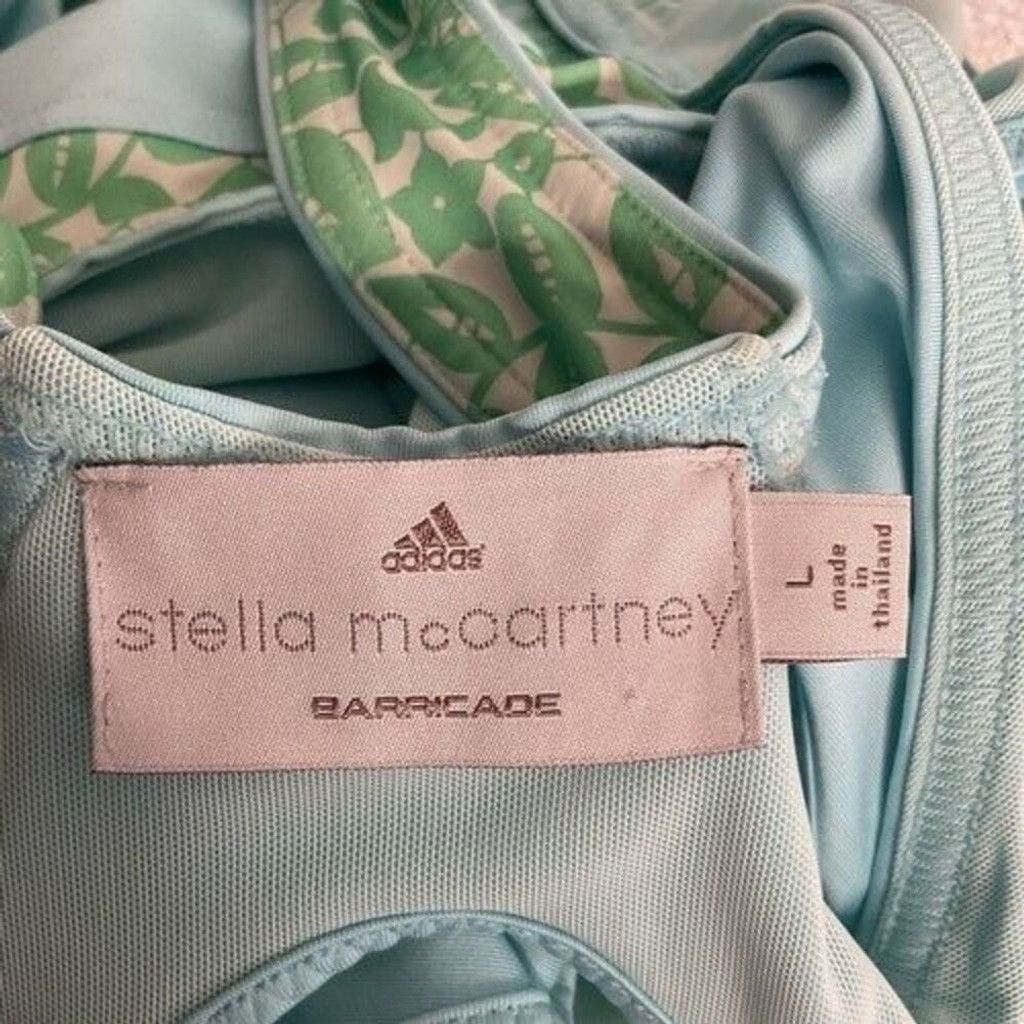 Adidas Adidas Stella McCartney Blue Pleat Mini Tennis Dress Size L Size L / US 10 / IT 46 - 3 Thumbnail