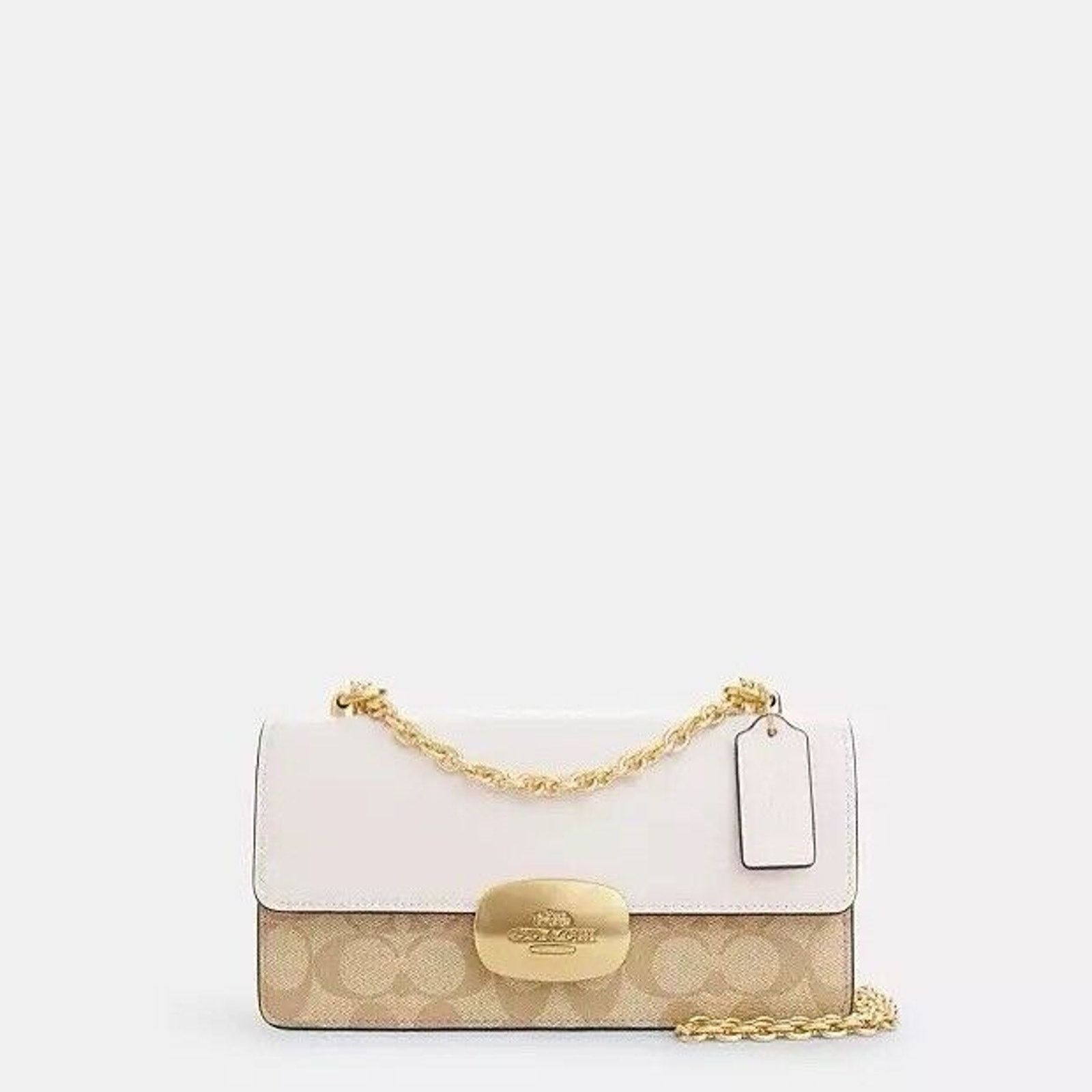 Coach NWT Coach Eliza Flap Crossbody Bag Light Khaki/Chalk CP009 Size ONE SIZE - 2 Thumbnail