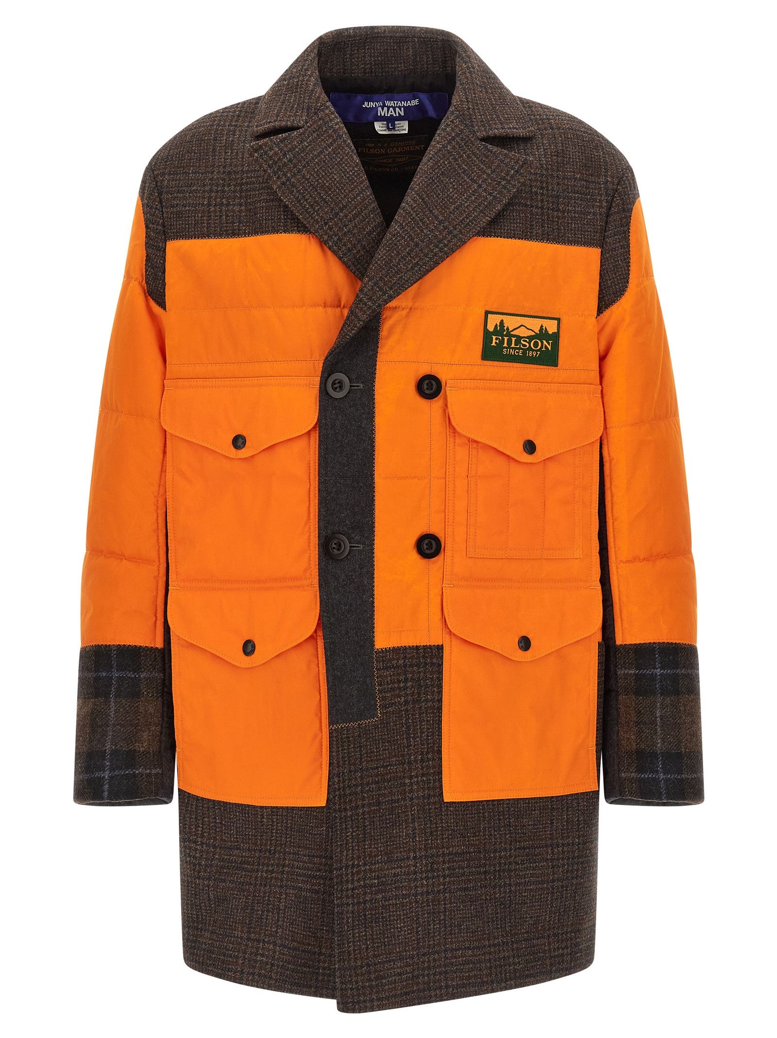 Filson x Junya Watanabe patchwork coat