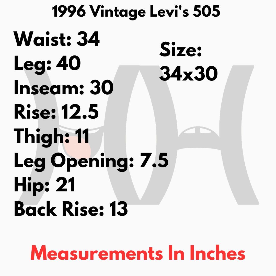 Vintage 1996 Vintage Levi's 505 Size 34x30 Size US 34 / EU 50 - 10 Preview