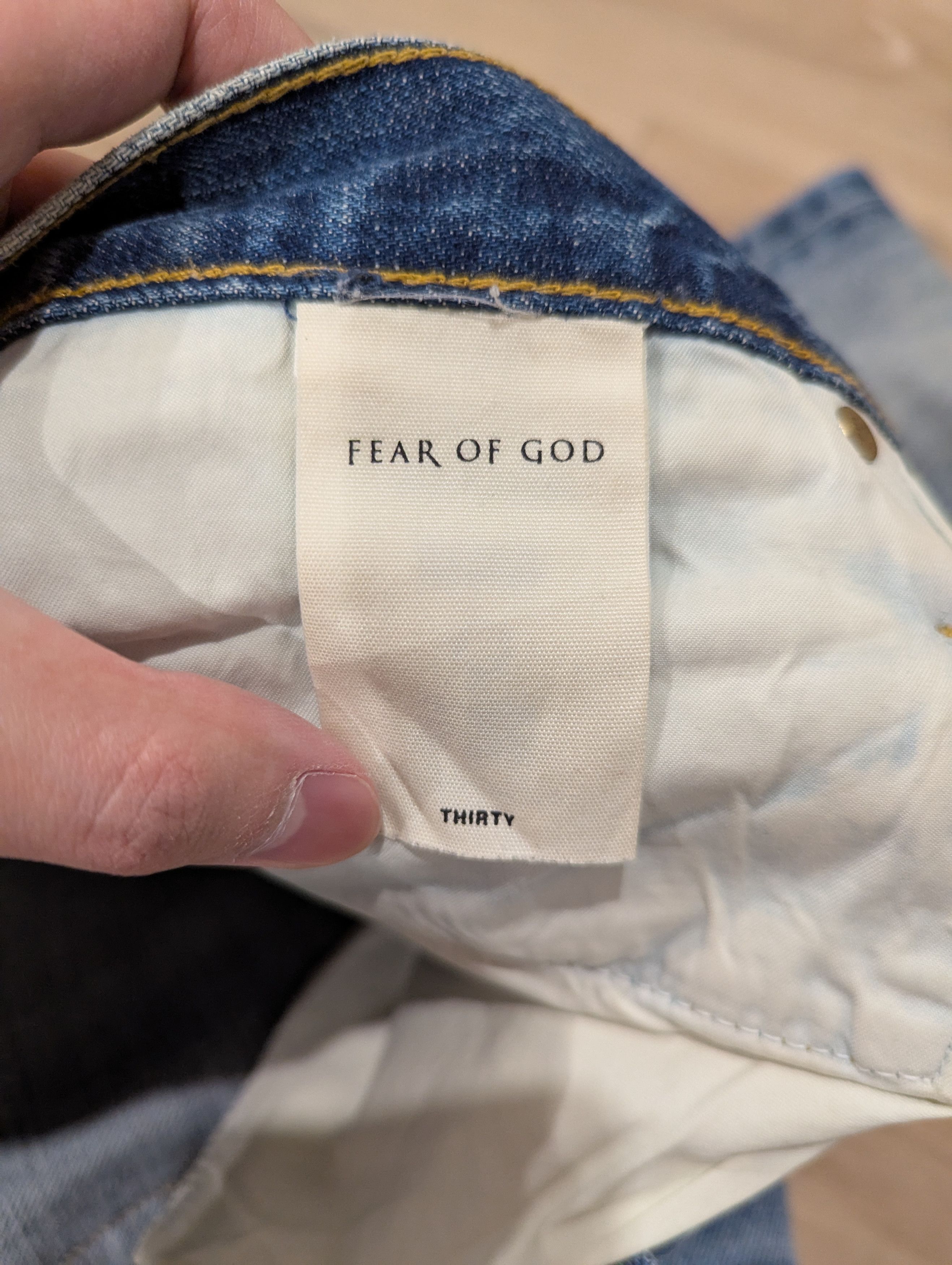 Fear of God 5 Pocket Indigo Selvedge Denim Size US 30 / EU 46 - 5 Thumbnail