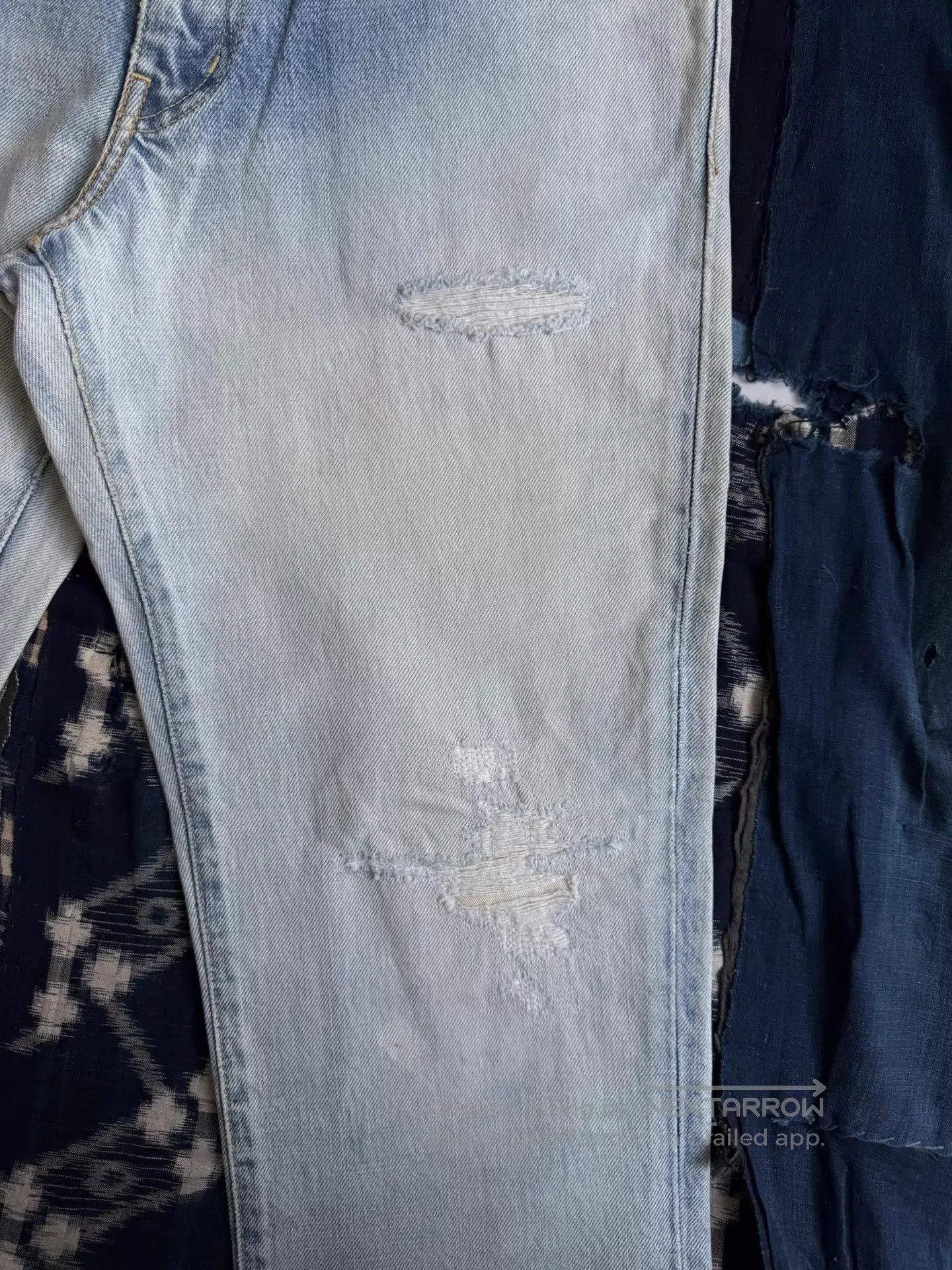 Visvim Distressed Blue Denim Jeans Size 30. Size US 30 / EU 46 - 3 Thumbnail