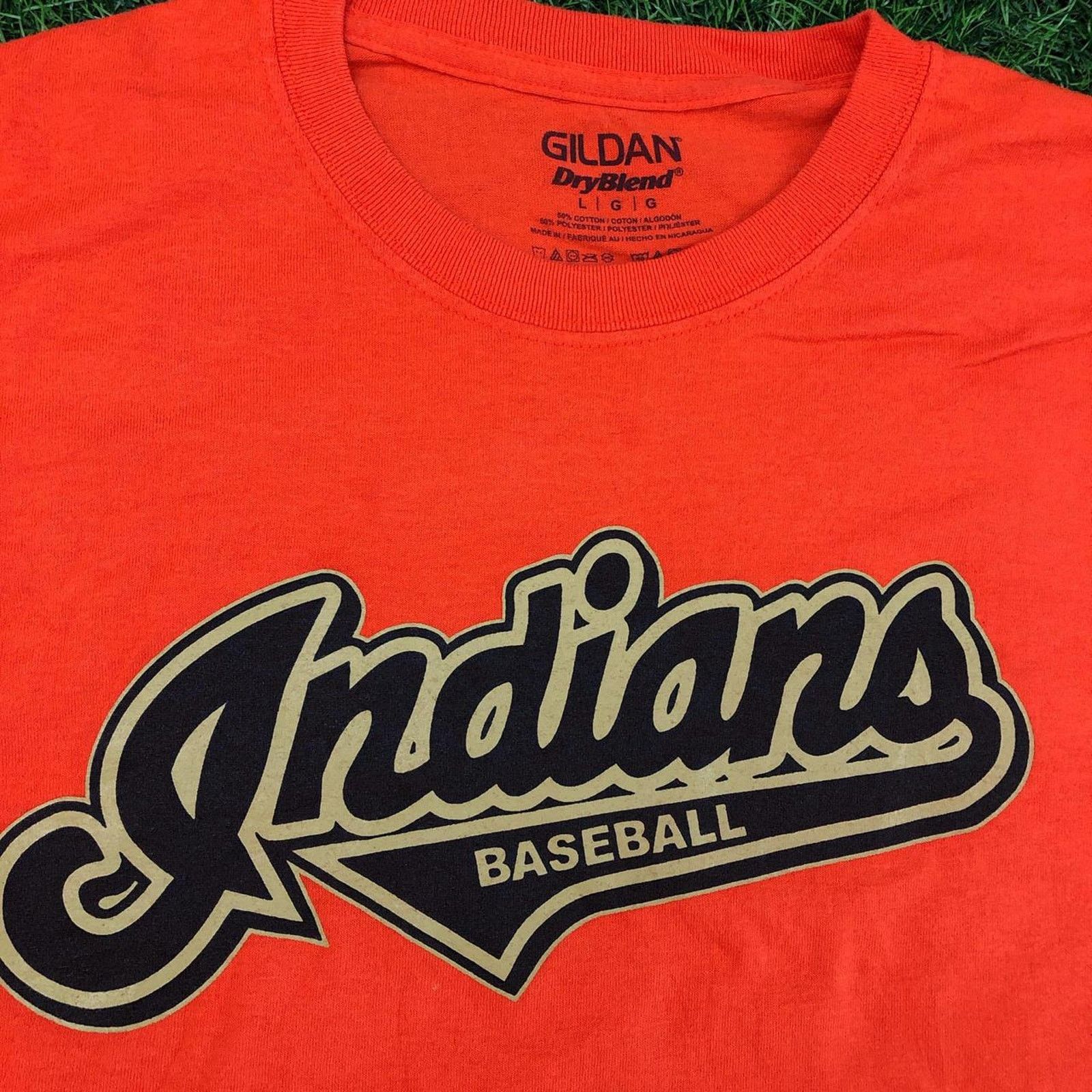 Gildan Men’s Orange ‘Indians Baseball’ Graphic Tee Size US L / EU 52-54 / 3 - 2 Thumbnail