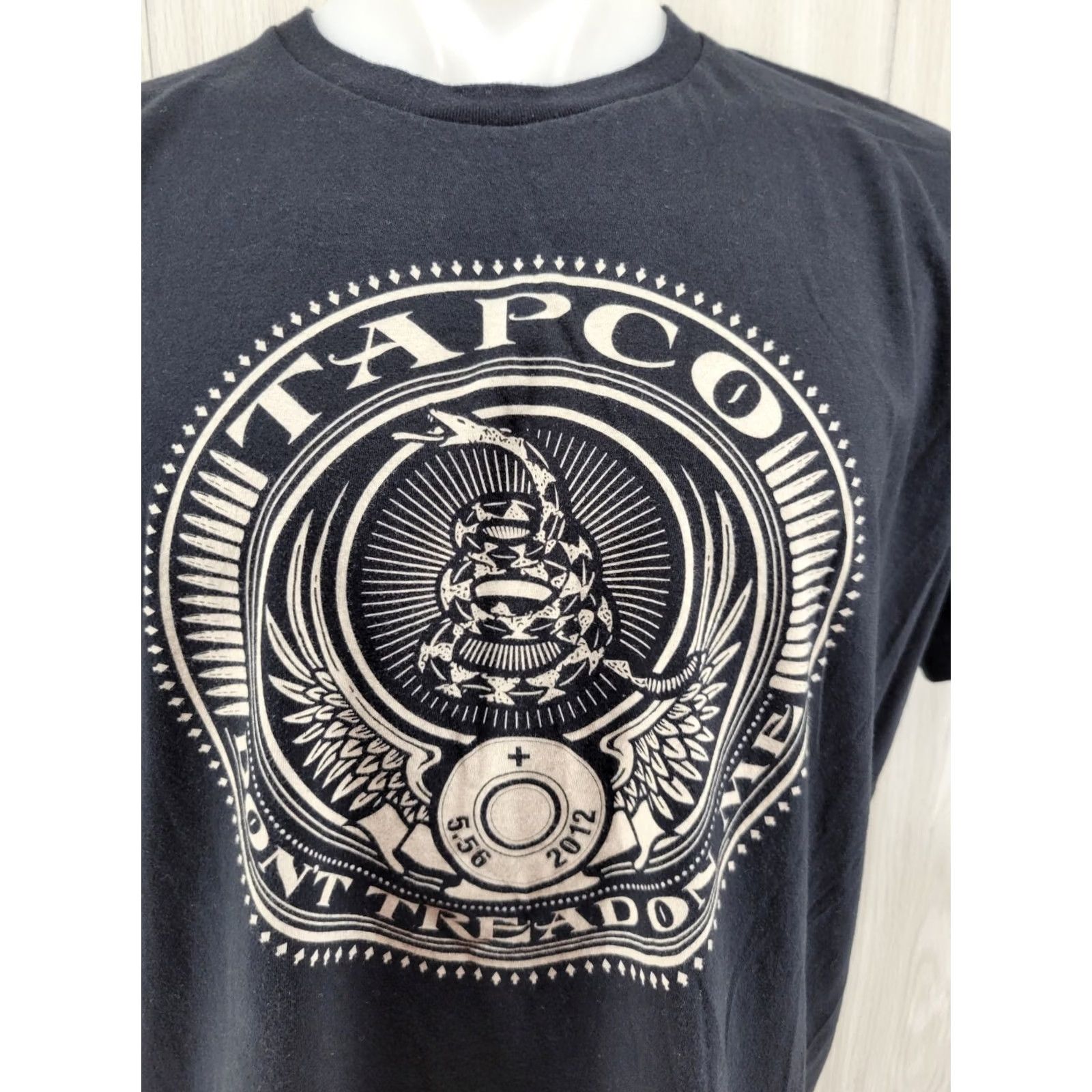 American Apparel VINTAGE American Apparel 2012 TAPCO Graphic Logo Promo T Shirt XL Black Short Sleeve Crew Neck Mens Army Military USA 90s Gun Logo Polo? Size US XL / EU 56 / 4 - 2 Thumbnail