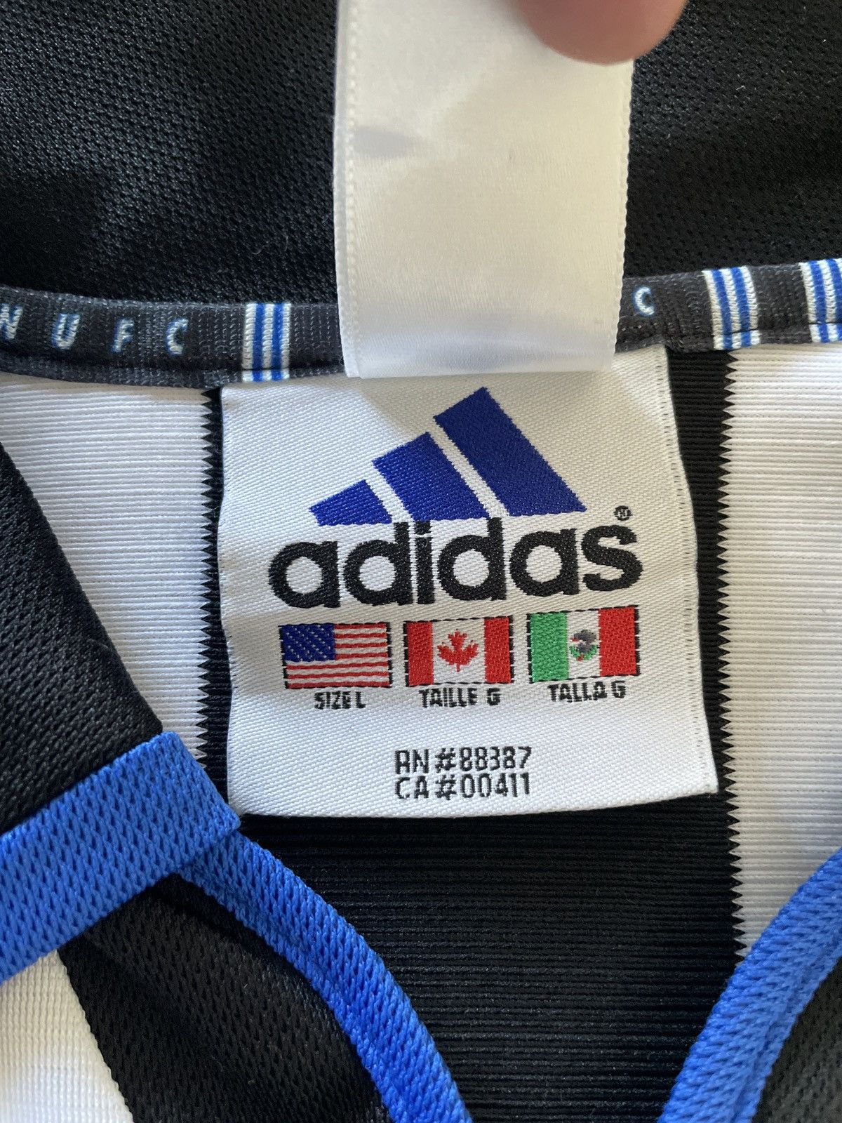 Other Vintage Adidas Newcastle FC 1999 2000 Soccer Jersey Kit Size US L / EU 52-54 / 3 - 5 Thumbnail