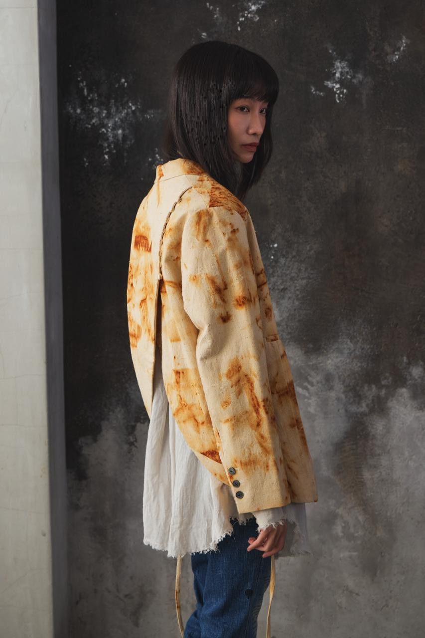 Professor.E Professor.E Abstract Cut Out Blazer - Rusted Dyed Size XS / US 0-2 / IT 36-38 - 7 Thumbnail