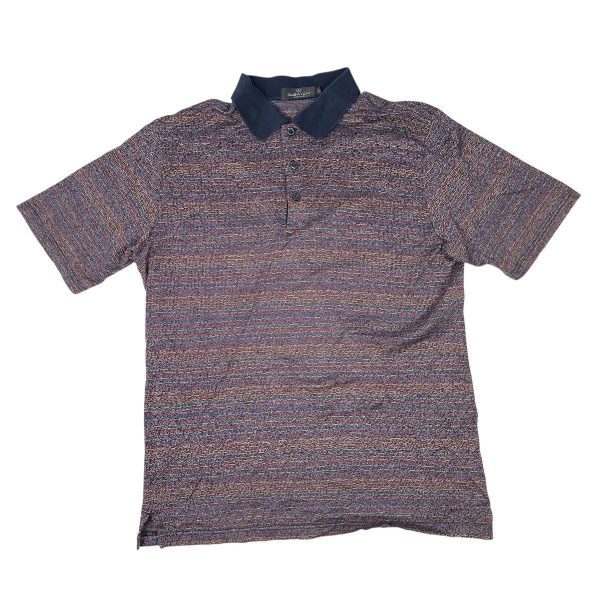 BUGATCHI Bugatchi Uomo Polo Shirt Multicolor Golf Short Sleeve Size US XL / EU 56 / 4 - 2 Thumbnail