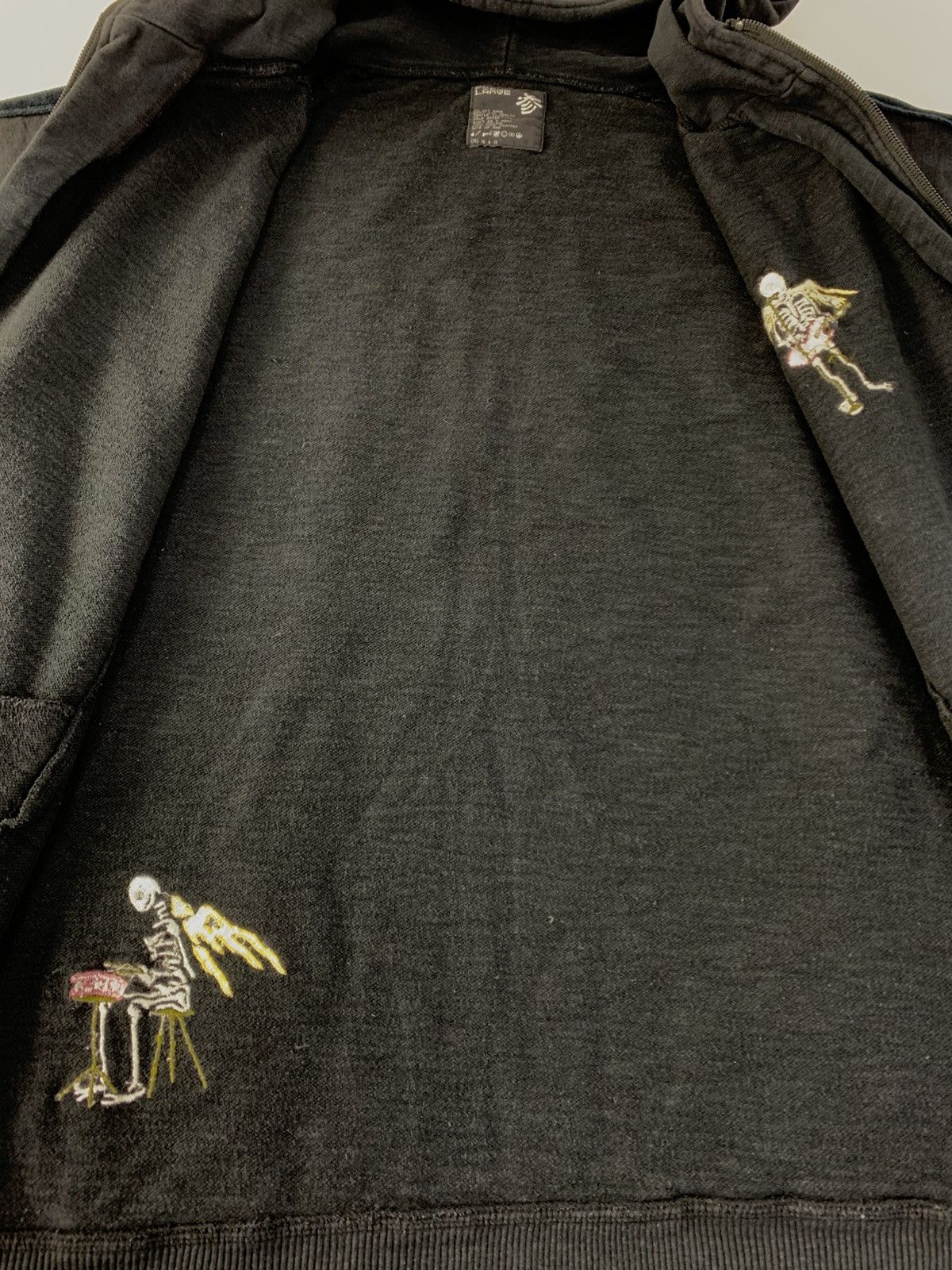 PPFM PPFM Rock and Roll Skull Skeleton Unisex Zip Hoodie Size US S / EU 44-46 / 1 - 5 Thumbnail
