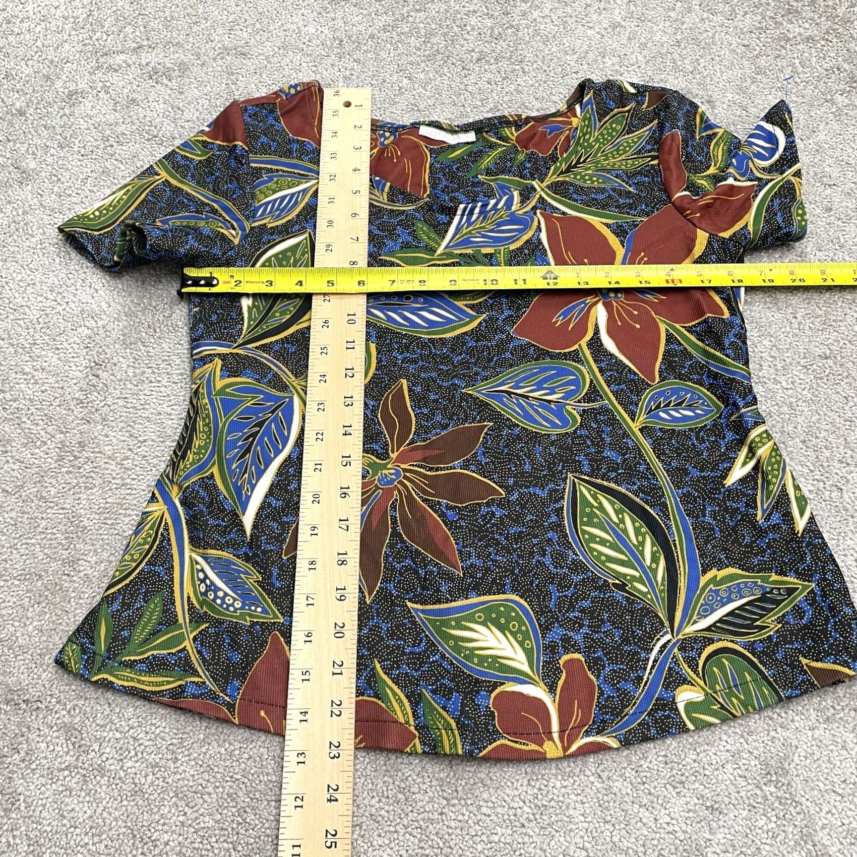 Zara Zara Blouse Womens Medium Multicolor Floral Round Neck Short Sleeve Casual Bohemian Tropical Regular Shopwear 60s? Size M / US 6-8 / IT 42-44 - 5 Thumbnail