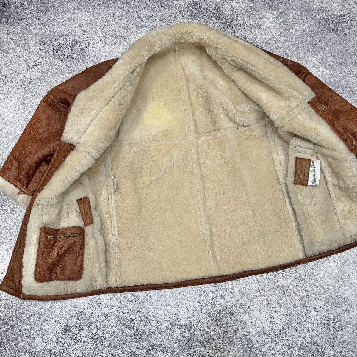 Francesco Smalto Vtg SMALTO Linea 77 Shearling Coat Italian Leather Sheepskin Size US S / EU 44-46 / 1 - 12 Thumbnail