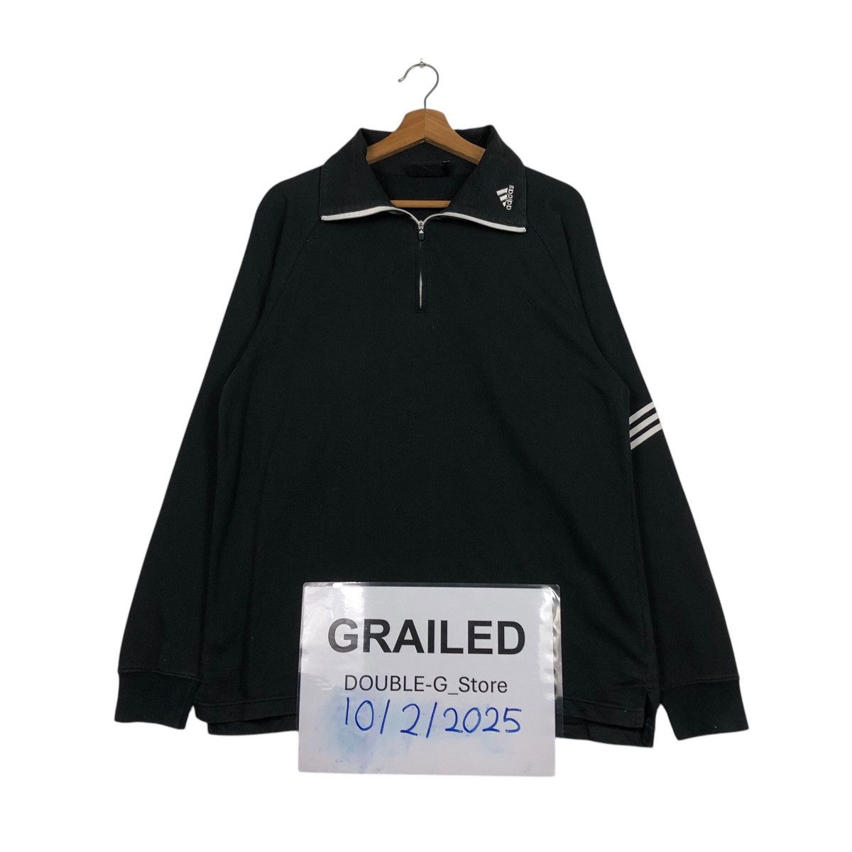 Adidas 📌Rich Black Vintage Chore Zipper Jacket Adidas Size US M / EU 48-50 / 2 - 1 Thumbnail