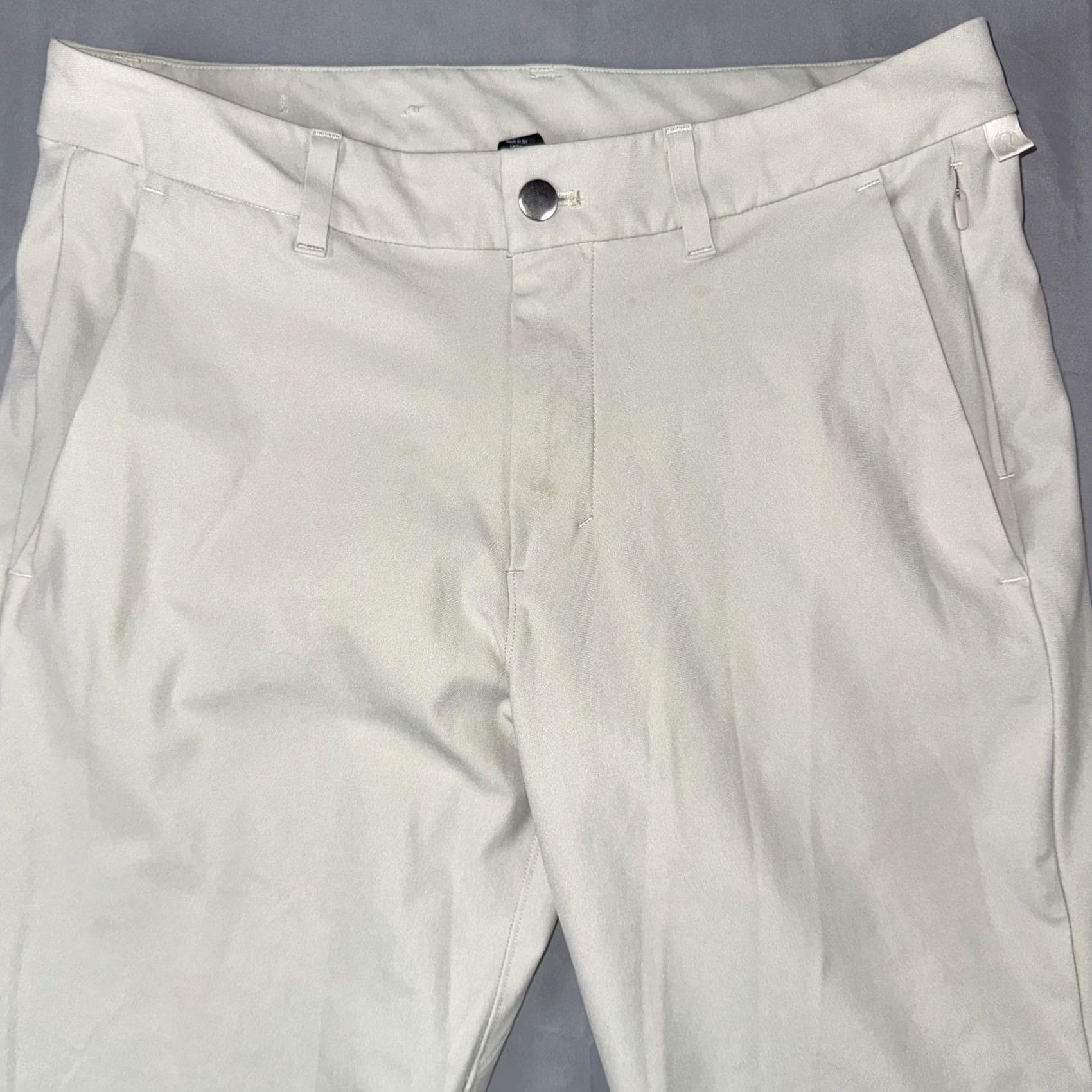 Lululemon Lululemon Pants Men's 32 Beige Slim Tapered Chino Performance Stretch Flat Front Zip Pockets Casual Business Size US 32 / EU 48 - 4 Thumbnail
