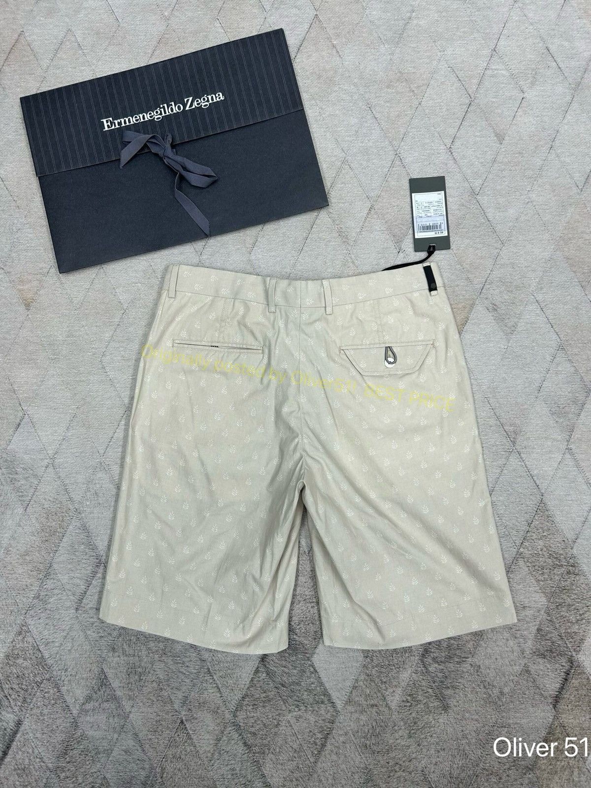 Z Zegna Zegna Khaki Casual Shorts BFAJVV261 Size US 30 / EU 46 - 2 Thumbnail