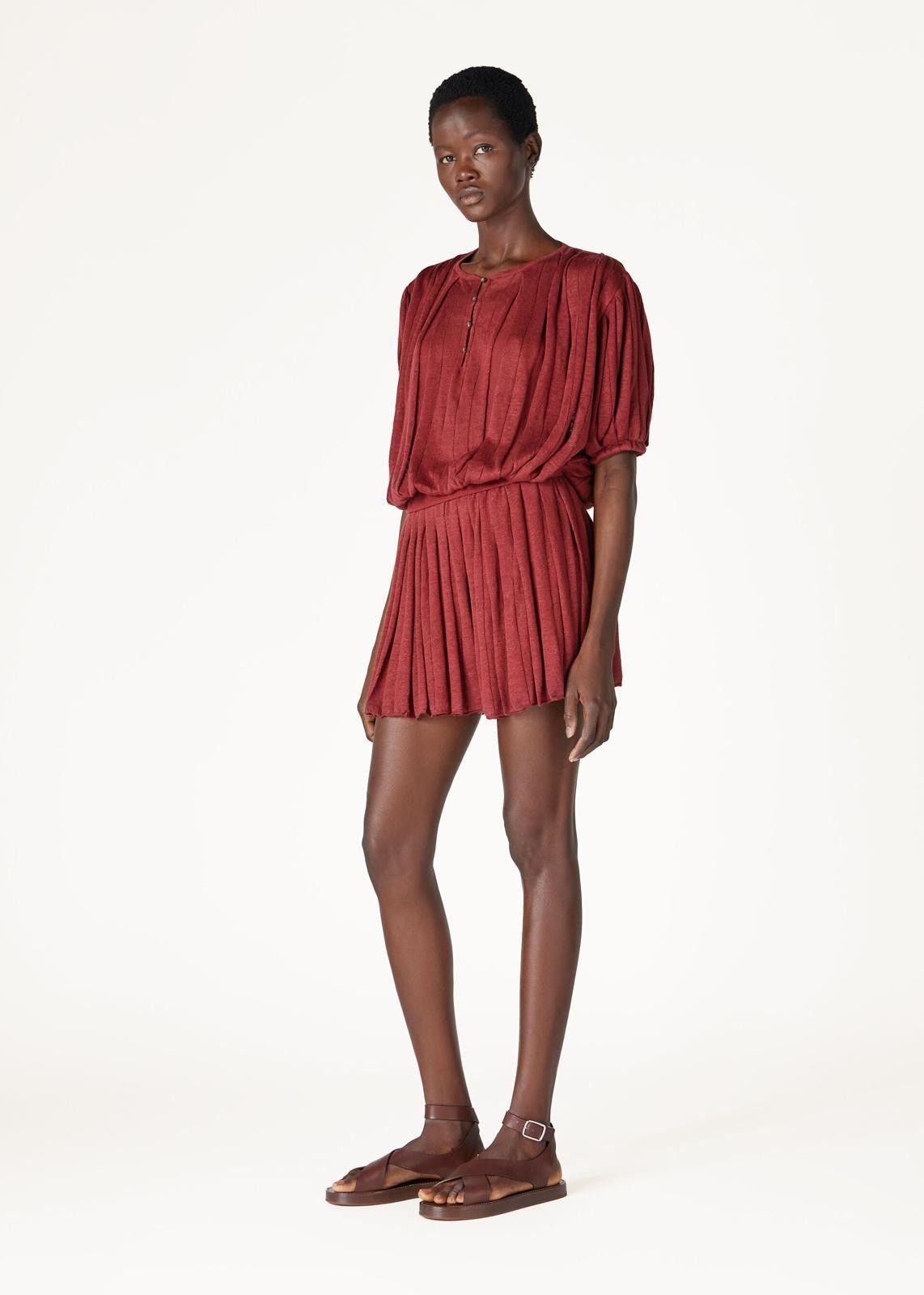 Loro Piana o1srvl11e0725 FAN6361 Linen Short in Maroon Size 28" / US 6 / IT 42 - 6 Thumbnail
