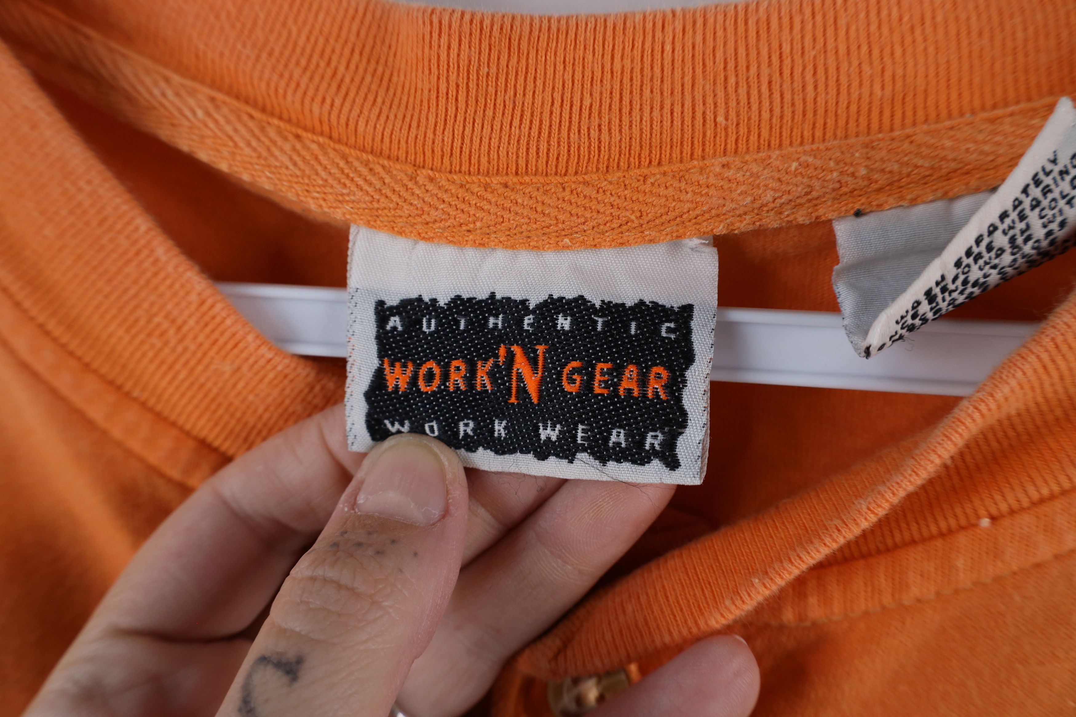 Vintage Vintage 90s Streetwear Short Sleeve Henley T-Shirt Orange Size US XL / EU 56 / 4 - 5 Thumbnail