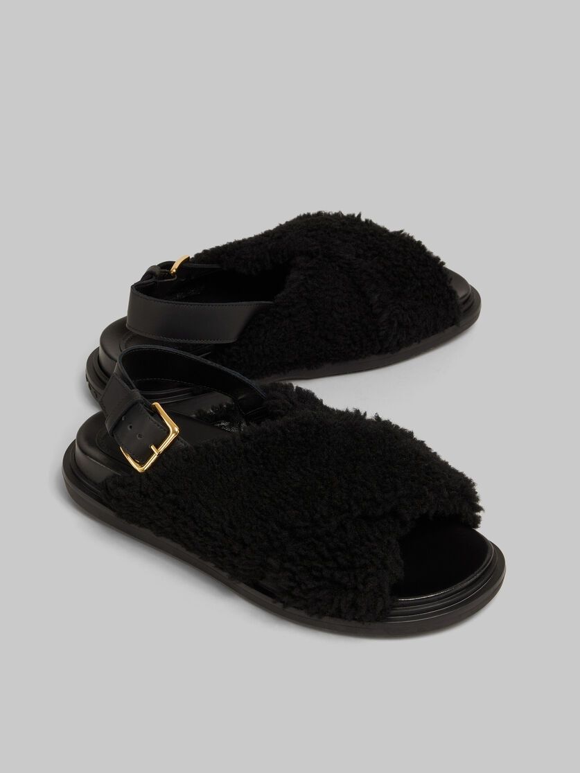 Marni o1w1db11225 Fussbett Shearling Sandals in Black Size US 9 / IT 39 - 4 Thumbnail