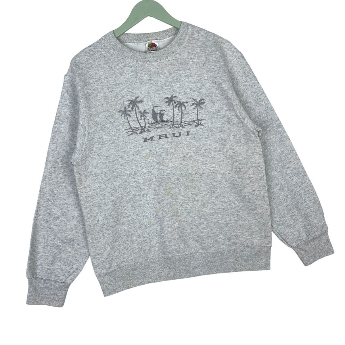 Fruit Of The Loom Maui Embroidered Logo Sweatshirt Crewneck Pullover Jumper Size US S / EU 44-46 / 1 - 4 Thumbnail