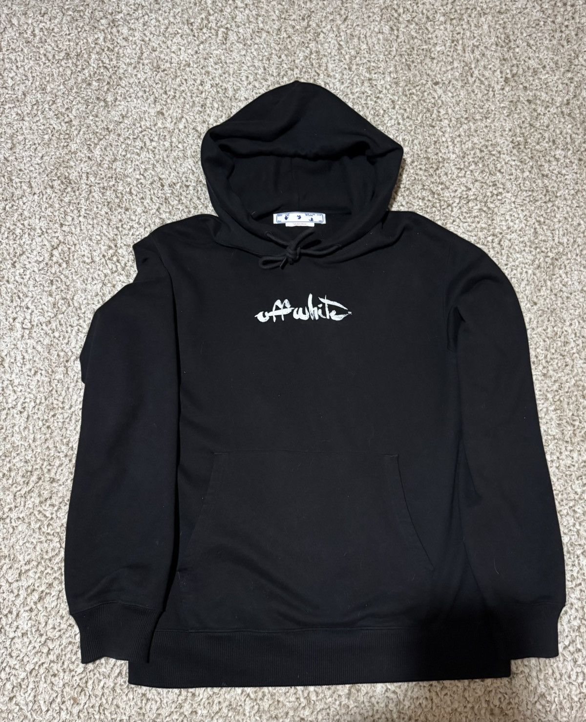 Off-White Black Off White Spray Hoodie Size US XL / EU 56 / 4 - 1 Thumbnail