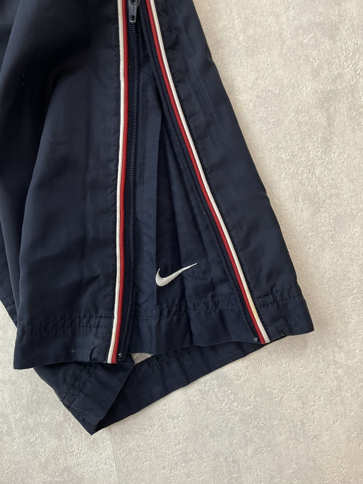 Nike × Vintage 90s Nike Swoosh Vintage Y2K Parachute Nylon Distressed Pants Size US 33 - 5 Thumbnail
