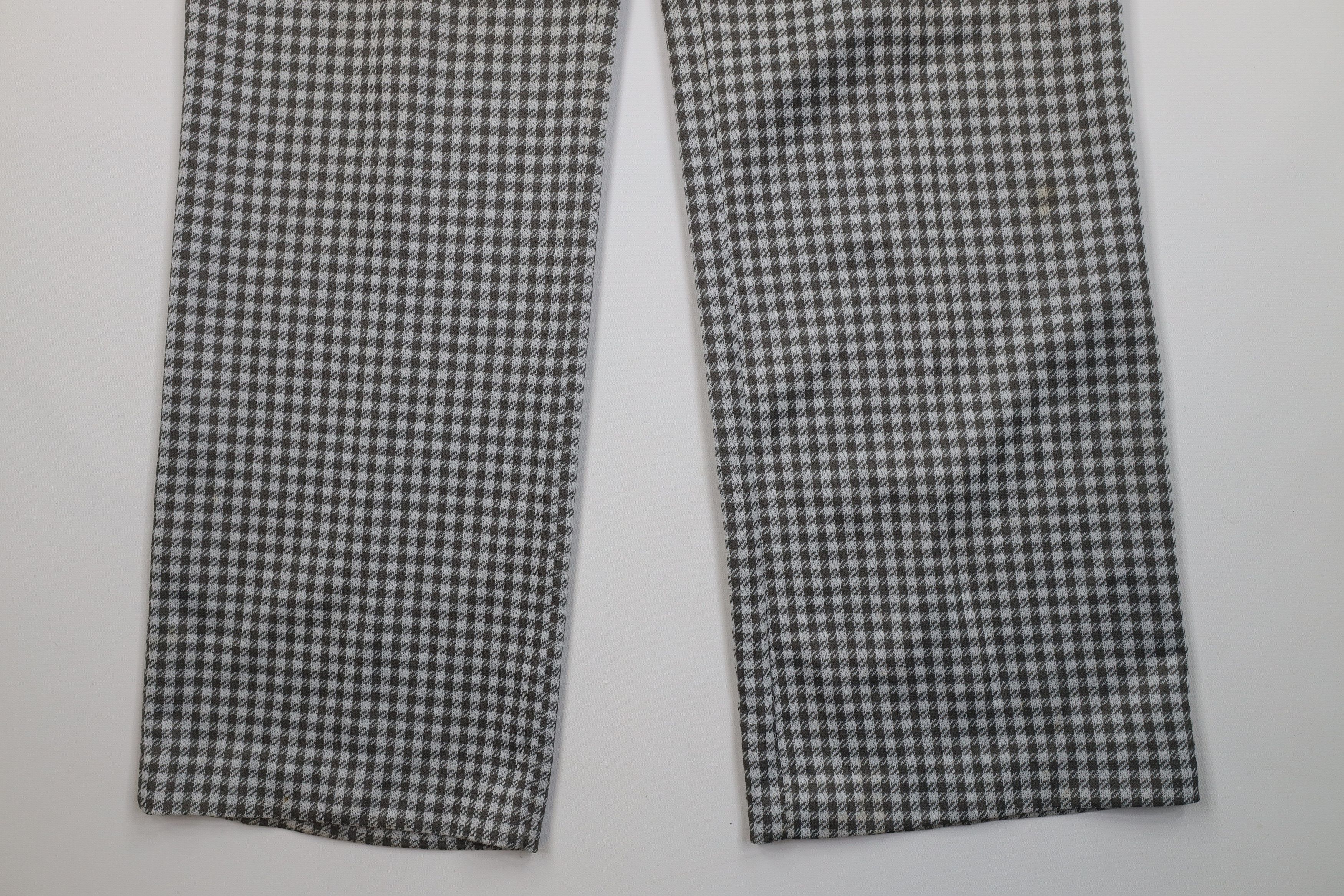 Vintage Vintage 70s Streetwear Bell Bottoms Pants Gray Plaid USA Size 38" / US 16 / IT 52 - 4 Thumbnail