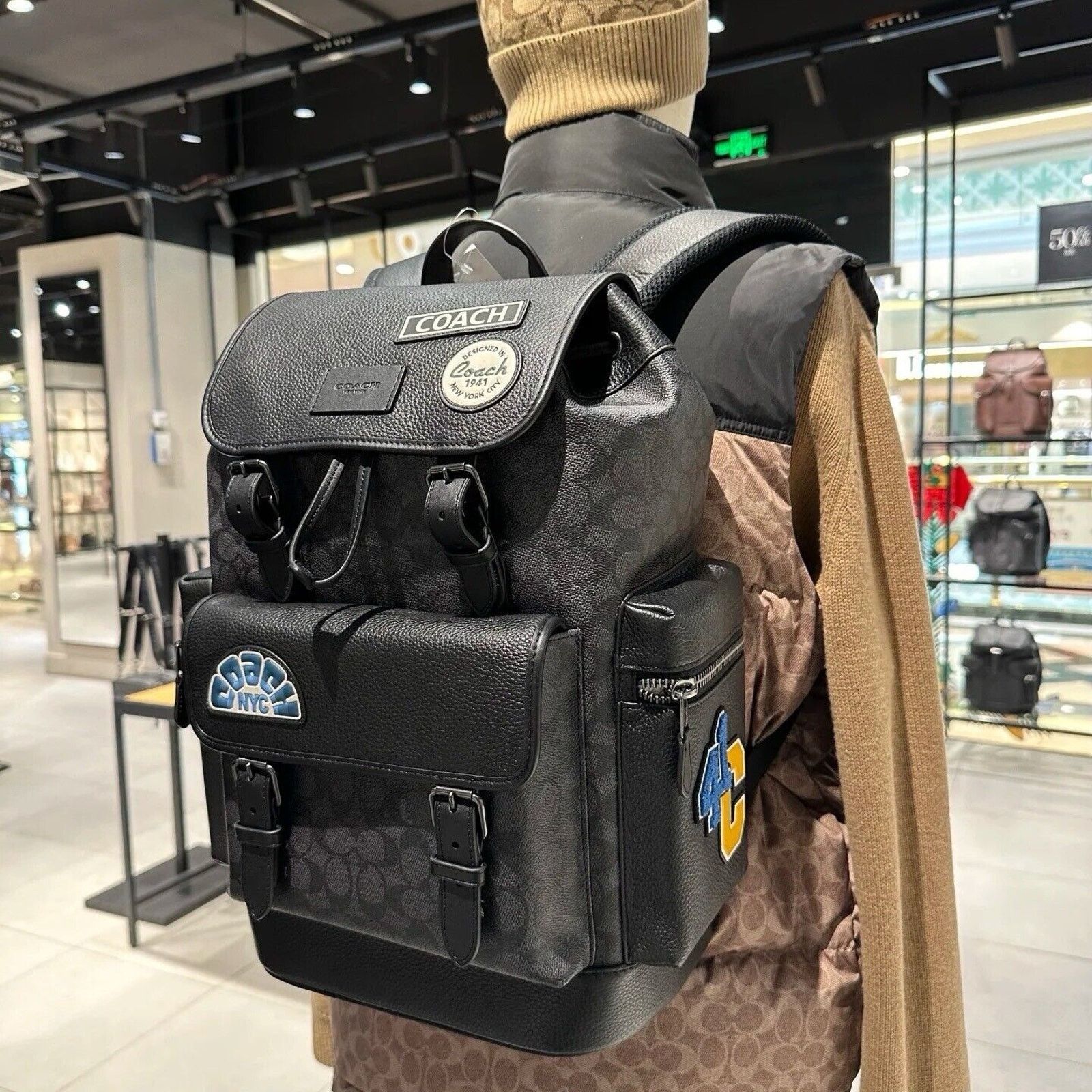 Coach NWT Limited Coach MEN's Sprint Backpack Signature Patches Size ONE SIZE - 8 Thumbnail