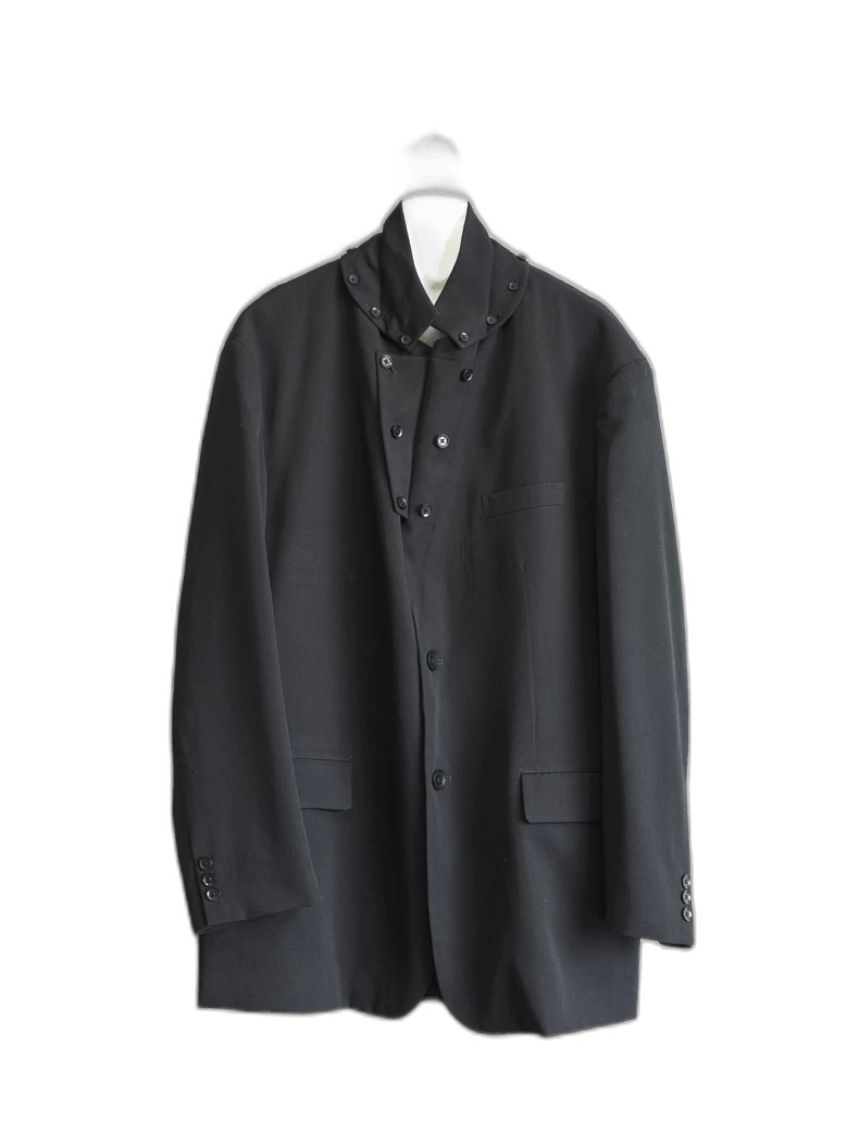 yohji yamamoto detachable collar jacket