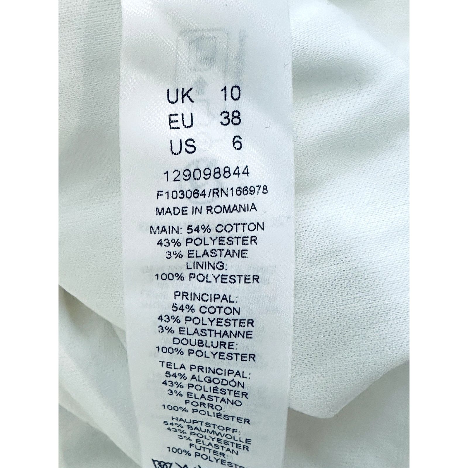 Asos ASOS Women's White Strappy Textured Mini Dress Ruched 6 NWT Size M / US 6-8 / IT 42-44 - 11 Thumbnail