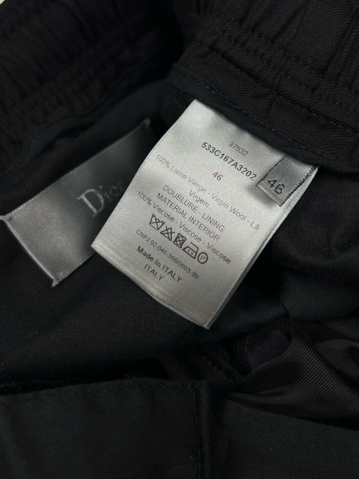 Dior Dior Black Wool Track Pants Casual Trousers Size US 30 / EU 46 - 11 Thumbnail
