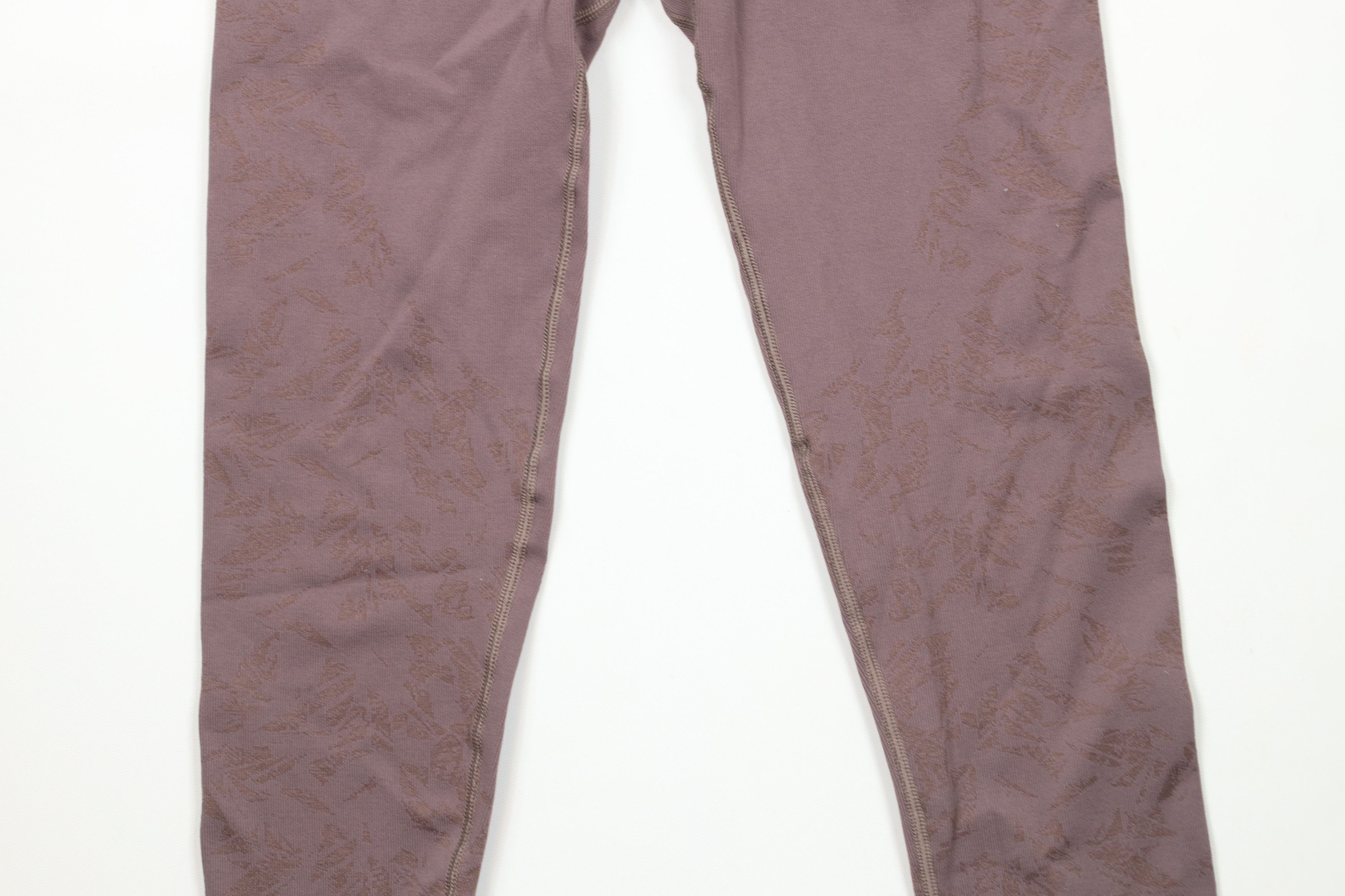Gymshark × Vintage Gymshark Geometric Ribbed Spandex Gym Leggings Purple Size 25" / US 0 / IT 36 - 3 Thumbnail