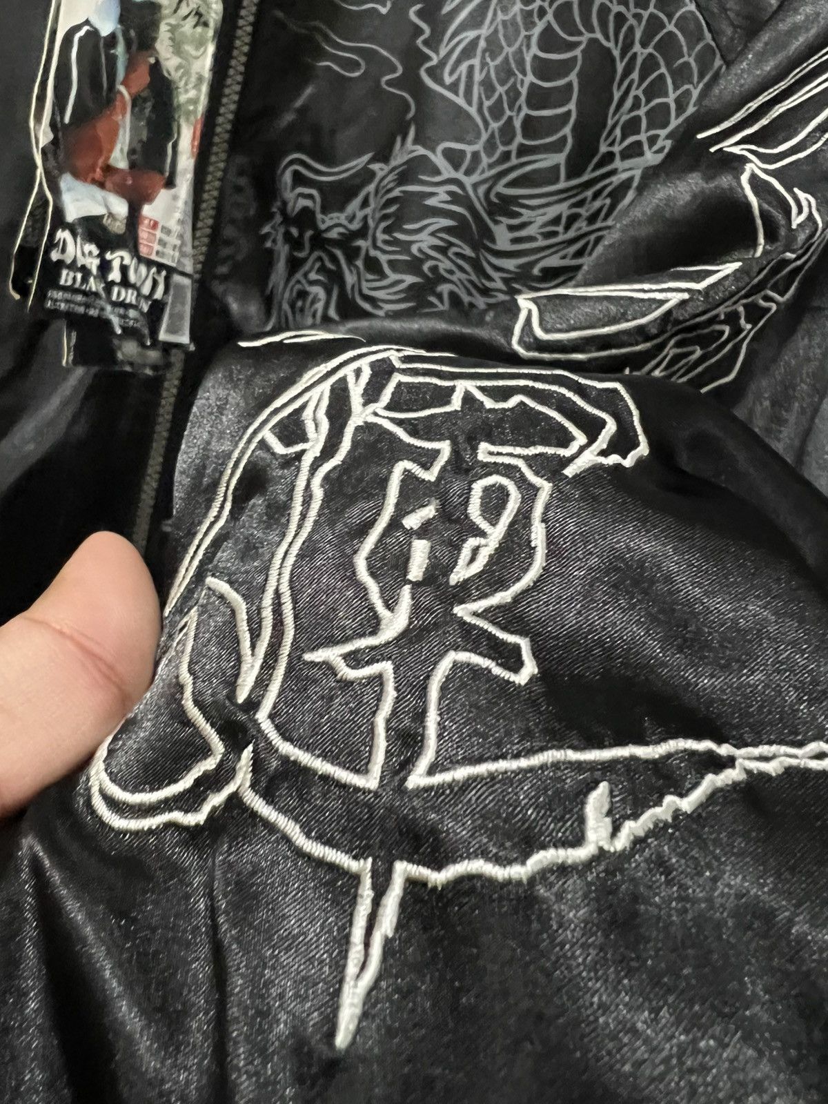 Dogtown Y2K Dog Town Black Dragon Satin Bomber Size US L / EU 52-54 / 3 - 5 Thumbnail