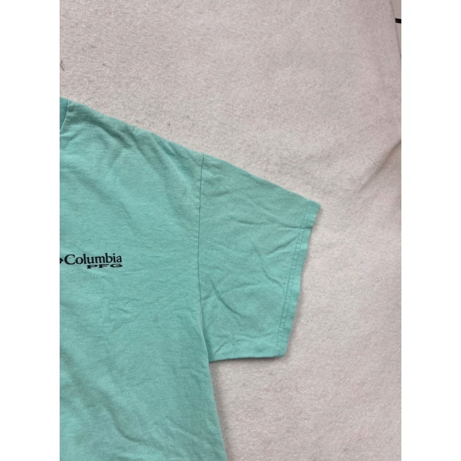 Vintage Columbia PFG T-shirt Mint Green L Unisex Adults Short Sleeve Graphic Crew Neck Mens Womens Size US L / EU 52-54 / 3 - 4 Thumbnail