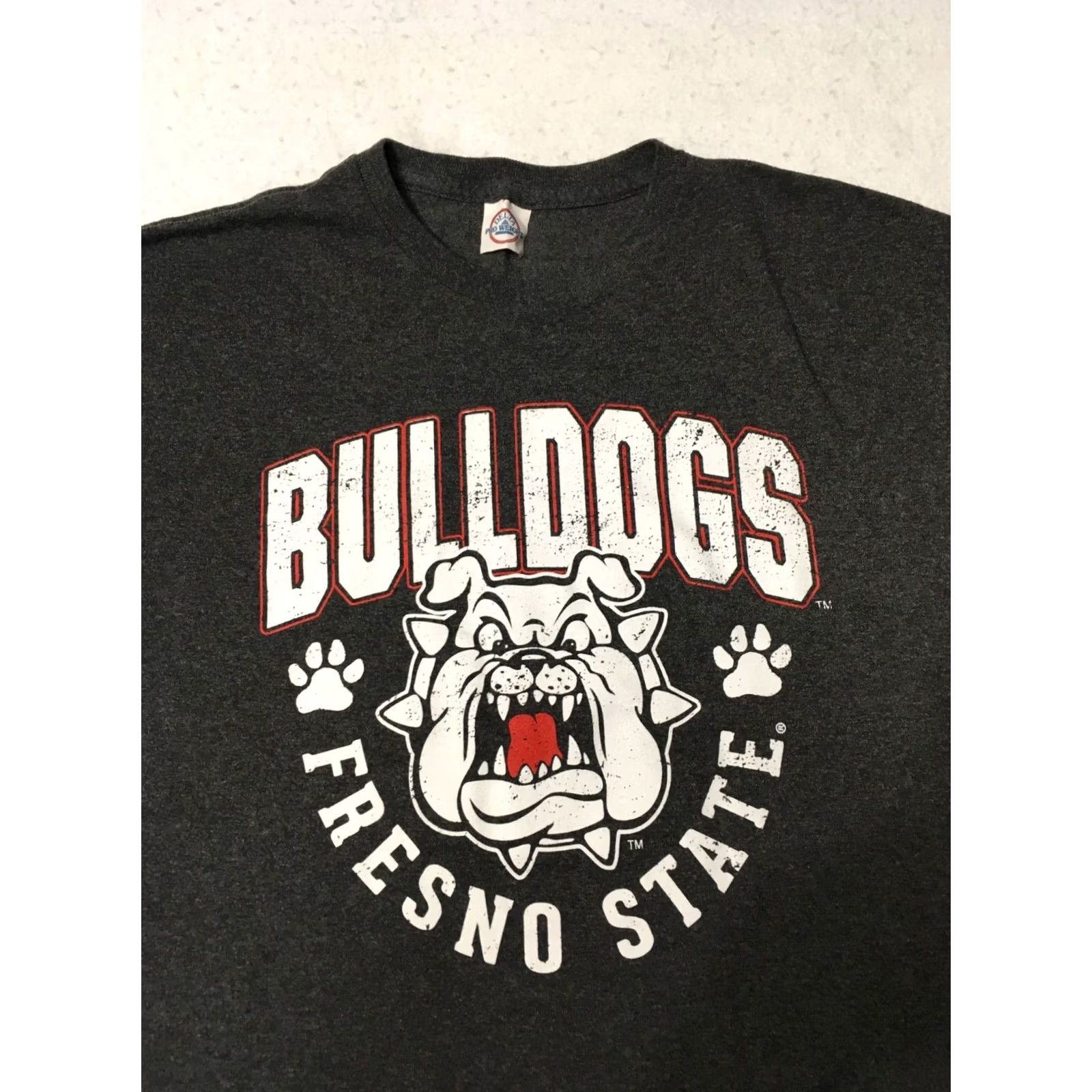 Delta FRESNO STATE UNIVERSITY T-Shirt MEDIUM GRAY Logo GRAPHIC MASCOT Size US M / EU 48-50 / 2 - 3 Thumbnail