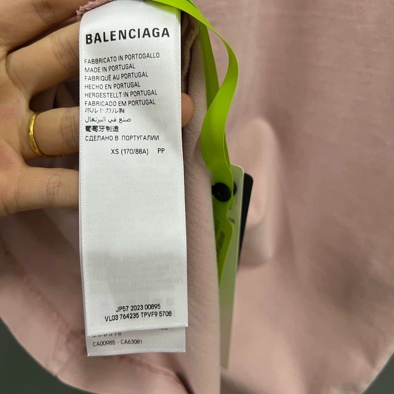 Balenciaga Balenciaga Pink embroidered logo short sleeve Size US XS / EU 42 / 0 - 5 Thumbnail
